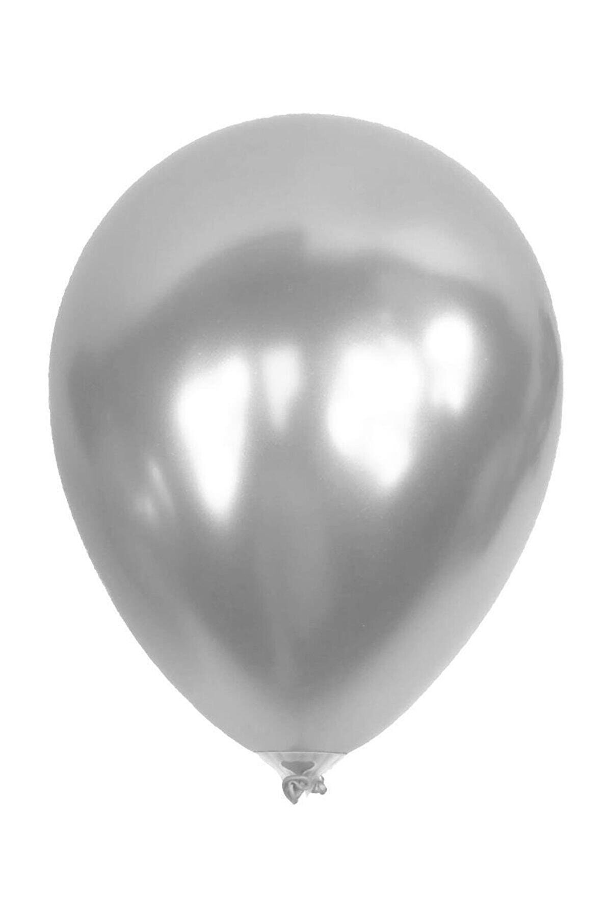 Kikajoy Metalik Gümüş Balon 12'li