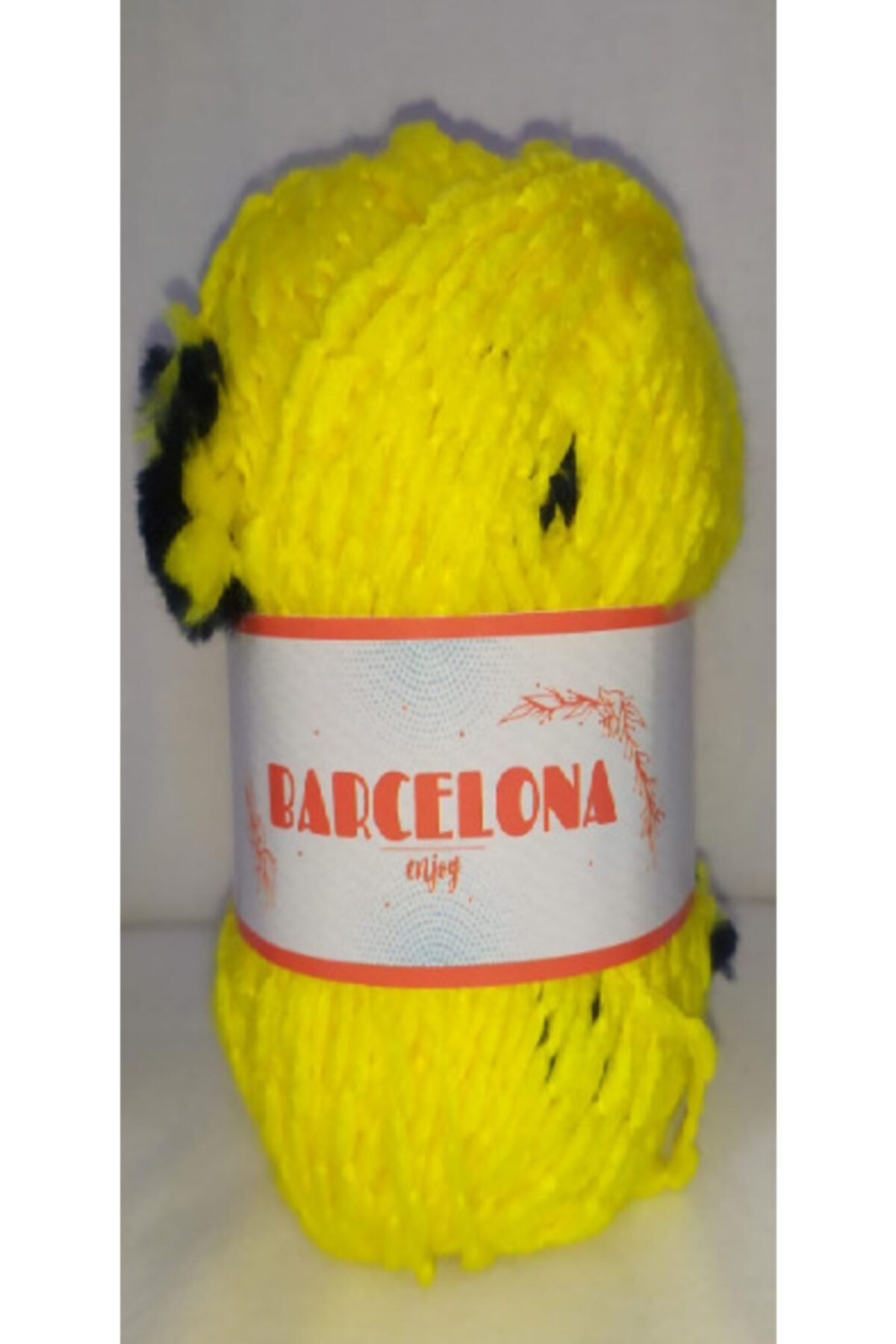 Barcelona Enjoy El Örgü Ipi Sarı Lacivert 100 G