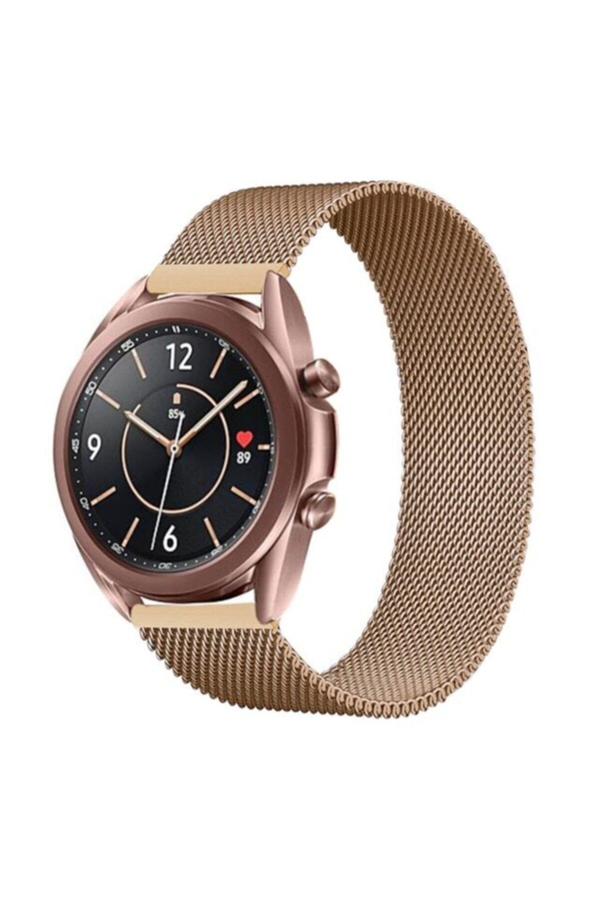 UnDePlus Xiaomi Amazfit Gts Bip Lite S Uyumlu Rose Gold Metal Milano Kordon 20 mm