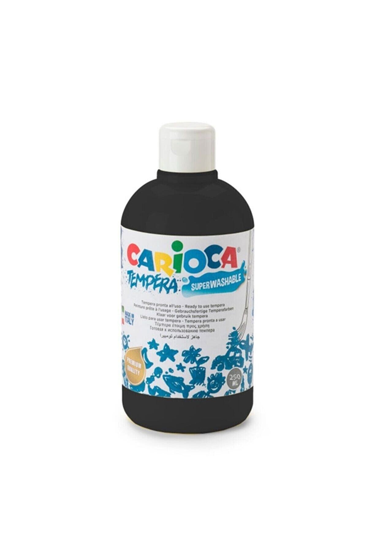 Carioca Tempera Süper Yıkanabilir Sulu Boya Siyah 250 ml