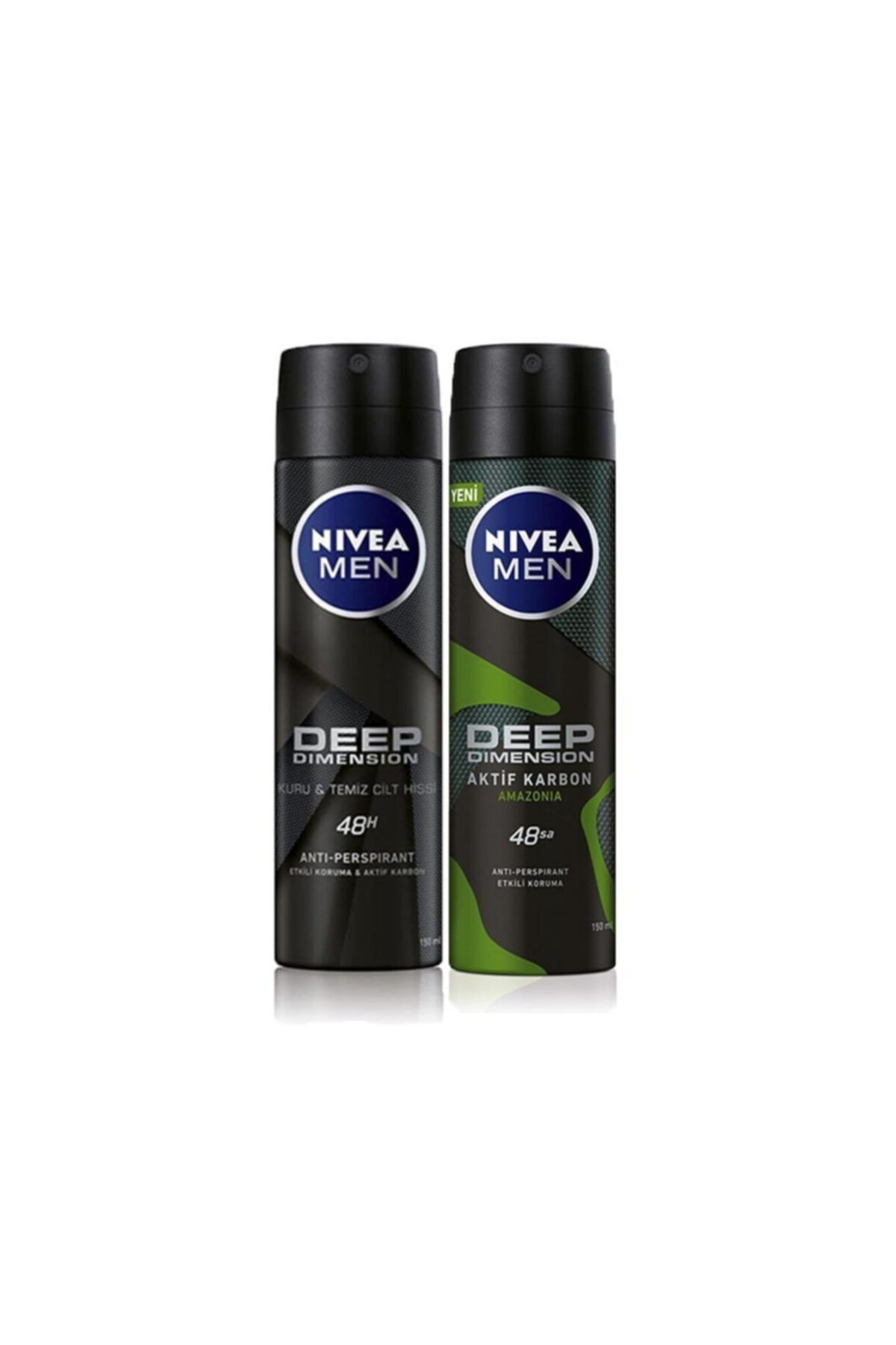 NIVEA Bay Deodorant Deep Dimension Aktif Karbon 150 Ml + Deodorant Bay Deep Dimension Amazonia