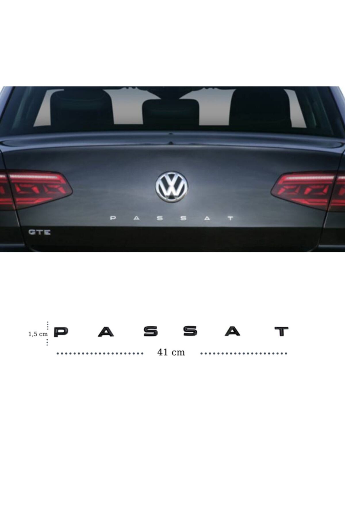 Space Kalitesiyle Volkswagen Passat Bagaj Arması Siyah Yazı Yeni Nesil Versiyon - Passat Yazı -