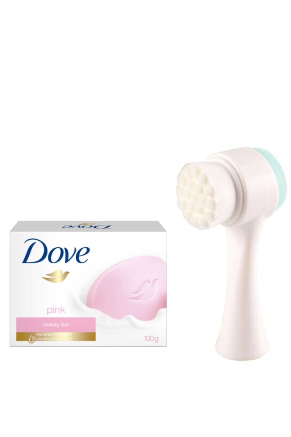 Dove Synee Çift Taraflı Yüz Temizleme Fırçası Pink Güzellik Sabunu