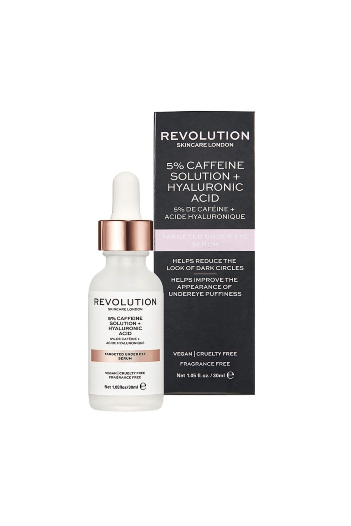 Revolution Skincare Göz Altı Morluk Serumu Kafein Ve Hyaluronik Asit Vegan 30 ml