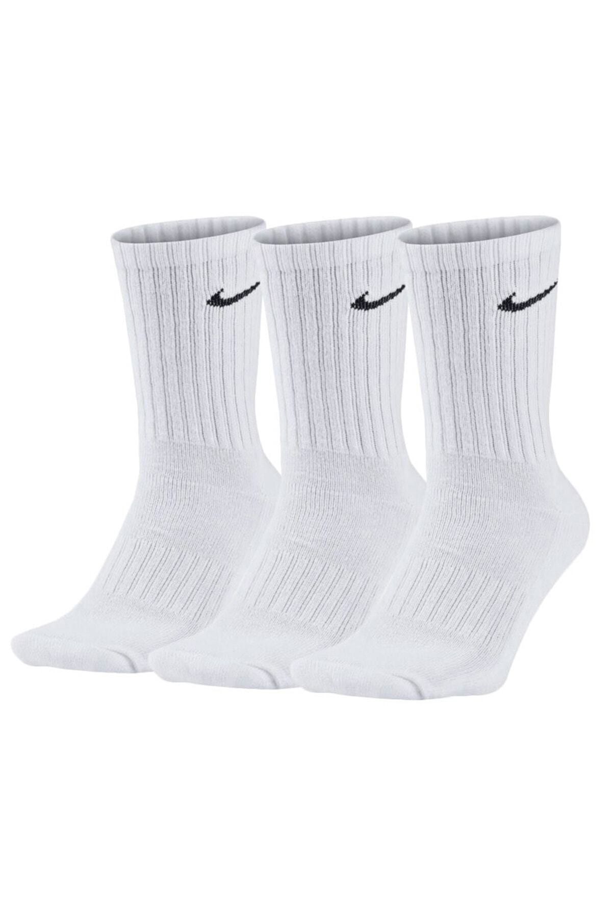Nike 3'lü Nike Beyaz Çorap Sporcu Beyaz Nike Çorap