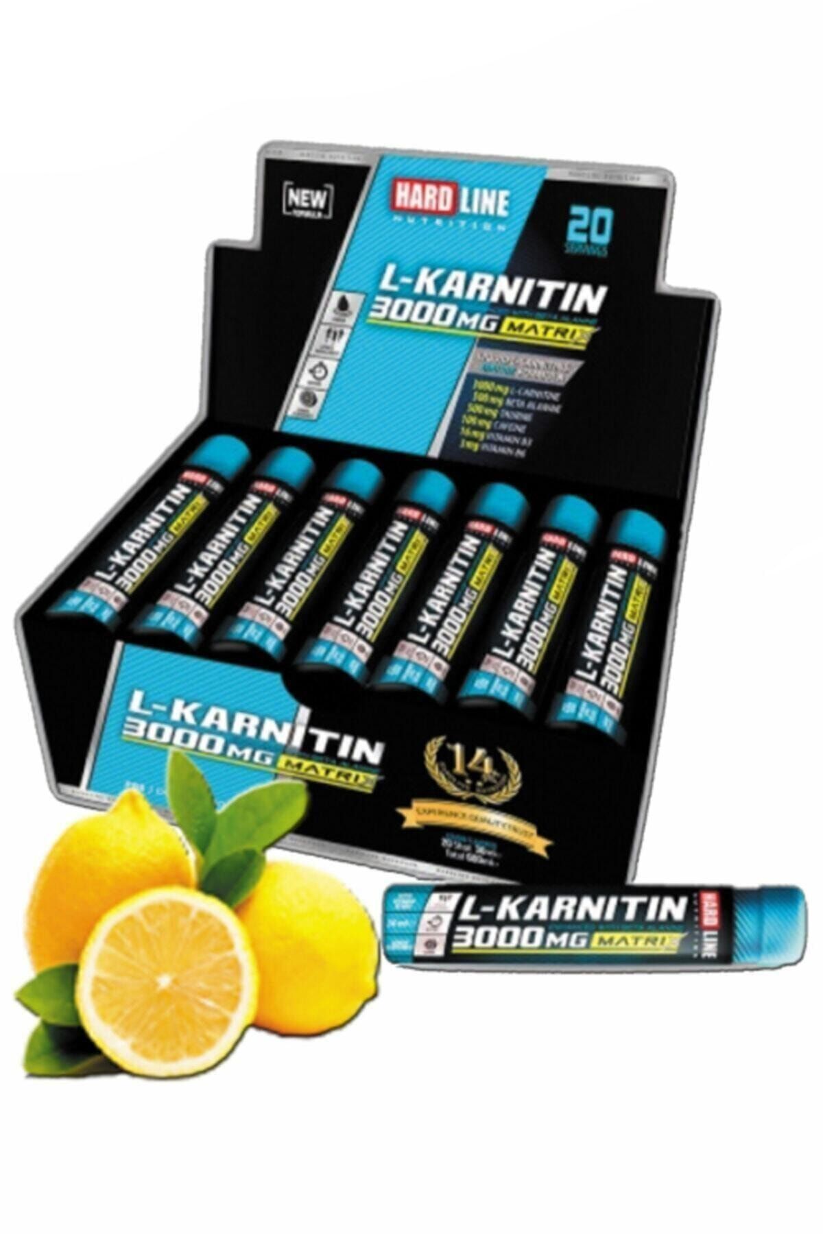 Hardline L-karnitin Matrix 3000 Mg Limon Aromalı 20 Ampül