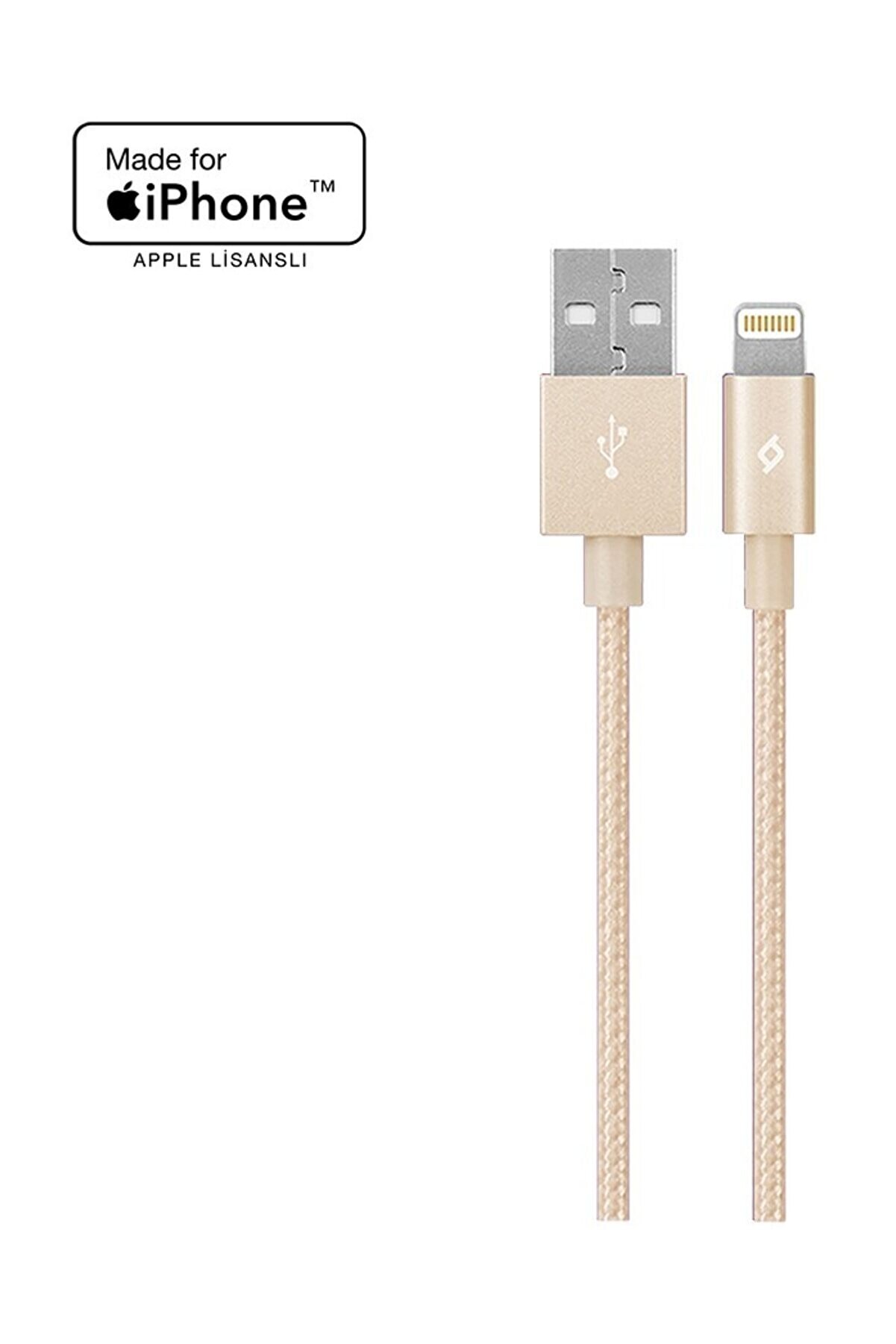 Ttec AlumiCable Apple Lisanslı iPhone Şarj Kablosu Altın 2DKM02A