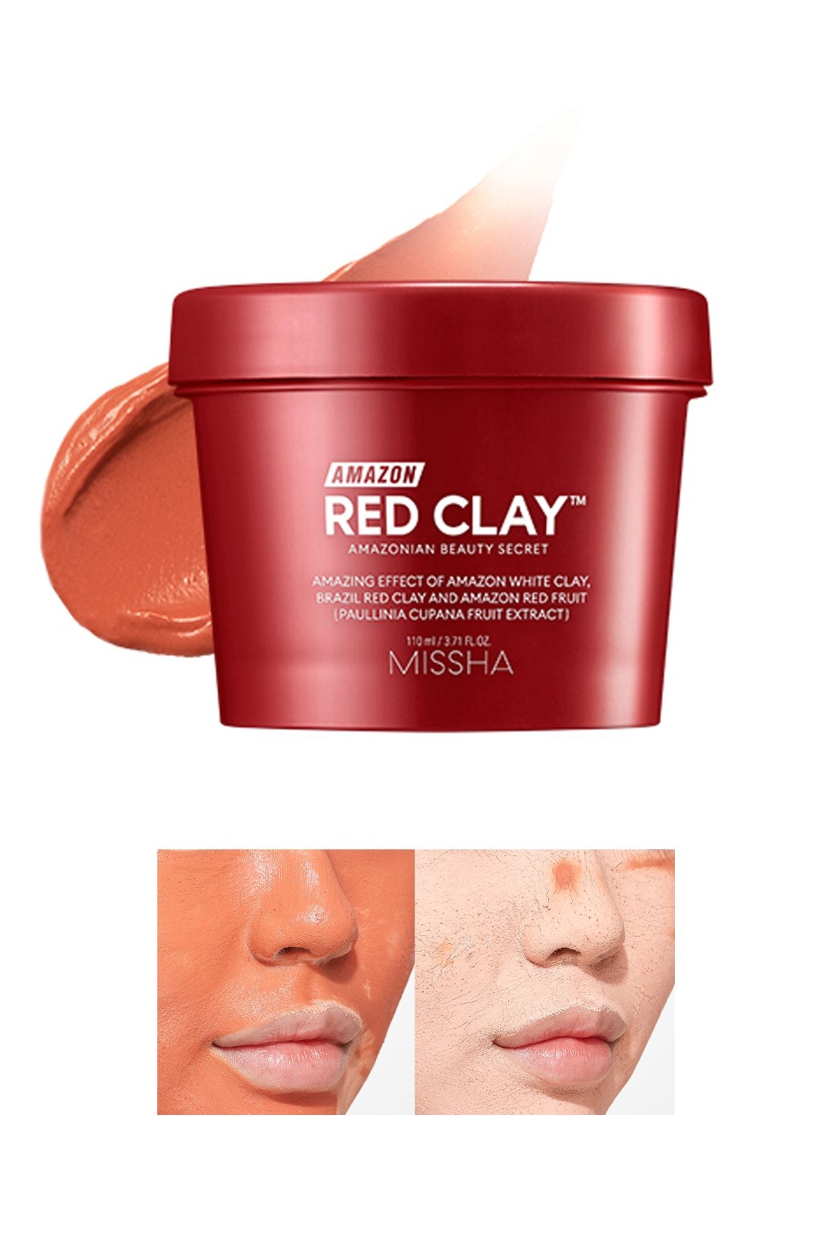 Missha Gözenekli Ciltler İçin Amazon Kili Maskesi 110 ML Amazon Red Clay Pore Mask
