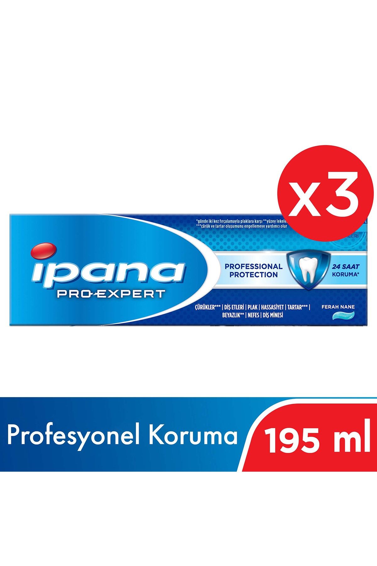 İpana Pro-expert Profesyonel Koruma Diş Macunu 195 ml ( 65ml X 3 )