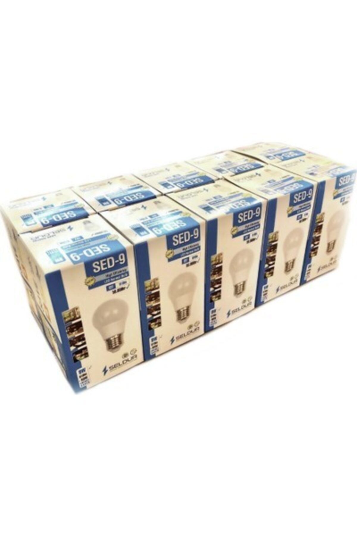 SELDUR 9 W 810lm E-27 Duy 6500k Beyaz Işık Led Ampul 10'lu