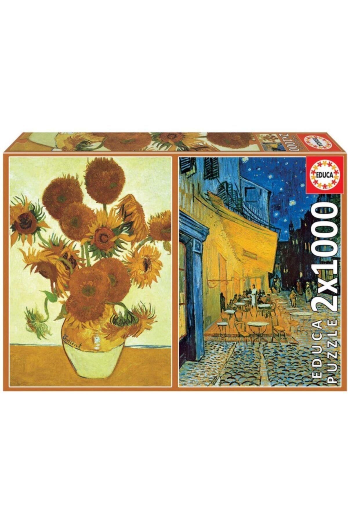 Genel Markalar Vincent Van Gogh Teras Kafe Ve Ayçiçekleri 2x1000 Parça Puzzle