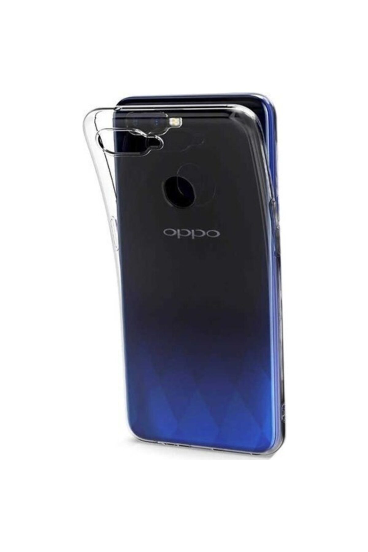 Fibaks Oppo Ax7 Kılıf Kamera Korumalı Şeffaf Ultra Ince Esnek Renksiz Silikon Kapak