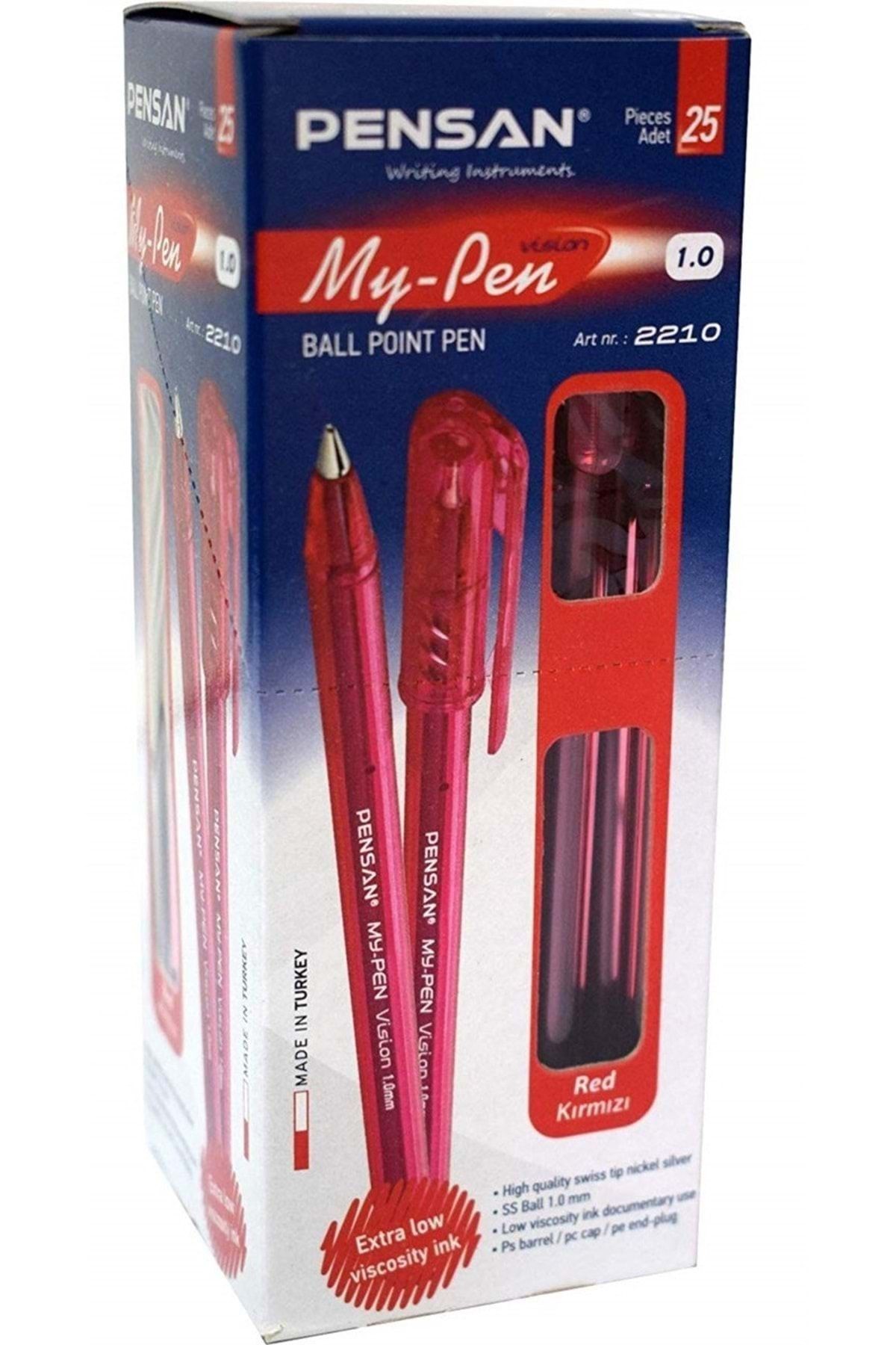 Pensan My-pen Tükenmez Kalem 25 Li Pk Kırmızı