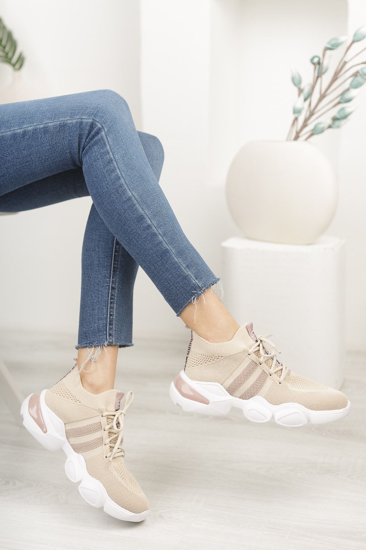meyra'nın ayakkabıları Kadın Triko Sneaker