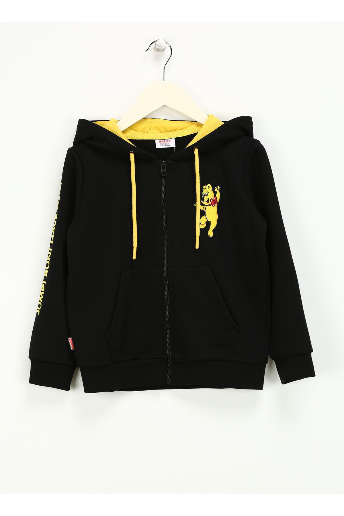 Haribo Nakışlı Erkek Çocuk Siyah Sweatshırt HRBTXT319 Haribo Hoodie Çocuk Sweat