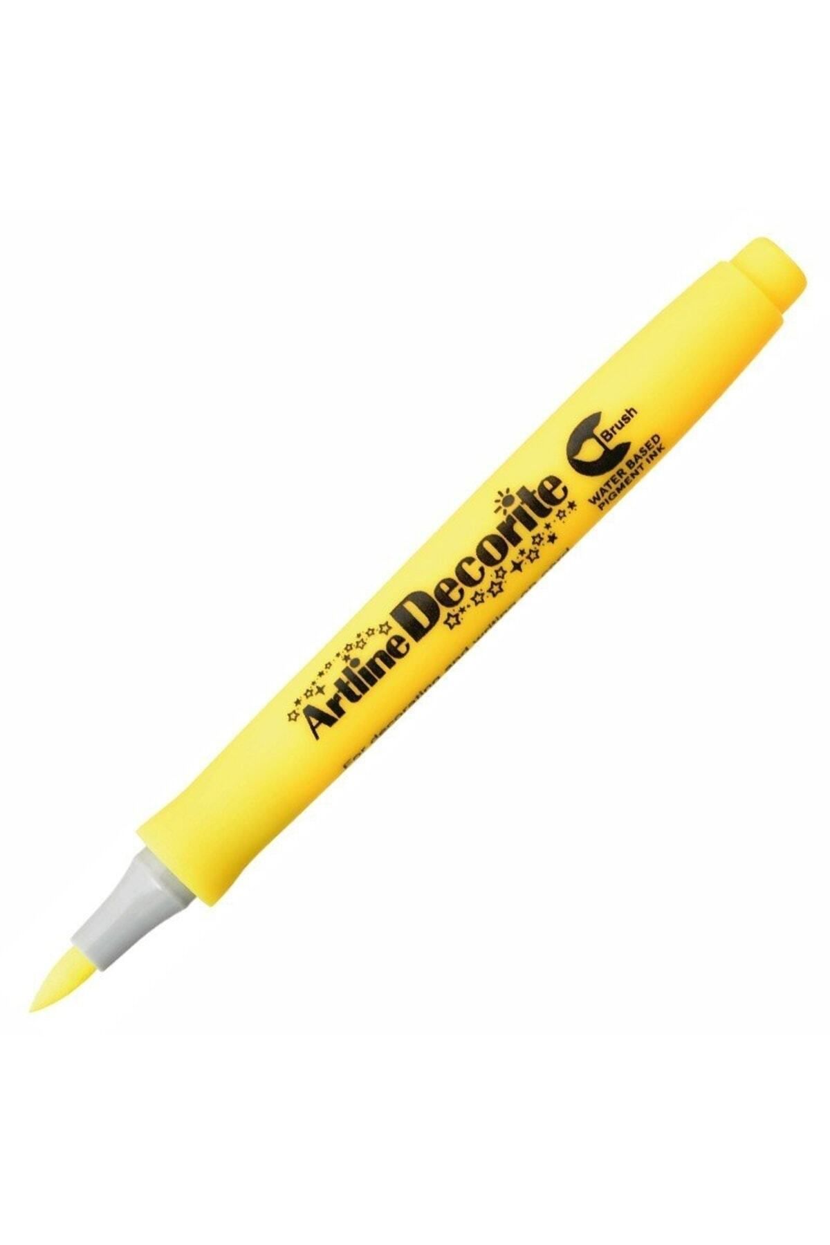 artline Decorite Marker Kalem Fırça Uçlu Yellow