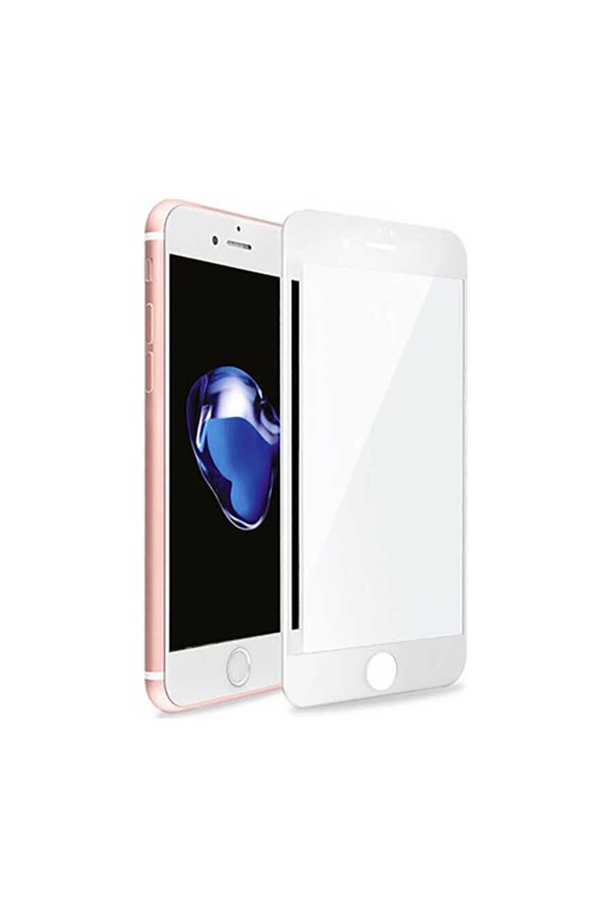 GRABONO Apple iPhone SE 2022 Uyumlu Ekranı Tam Kaplayan Kırılmaz Mat Ekran Koruyucu Beyaz
