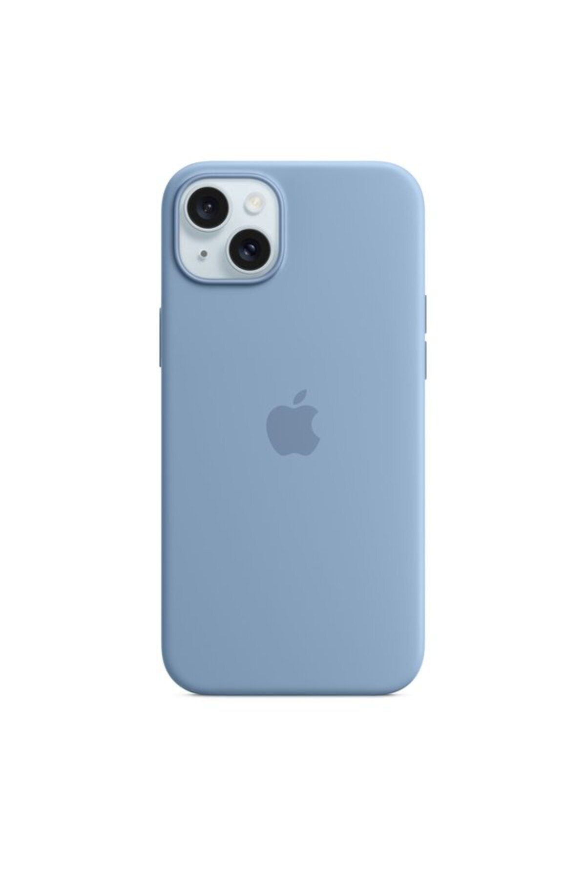 Apple iPhone 15 Plus için MagSafe özellikli Silikon Kılıf-Buz Mavisi