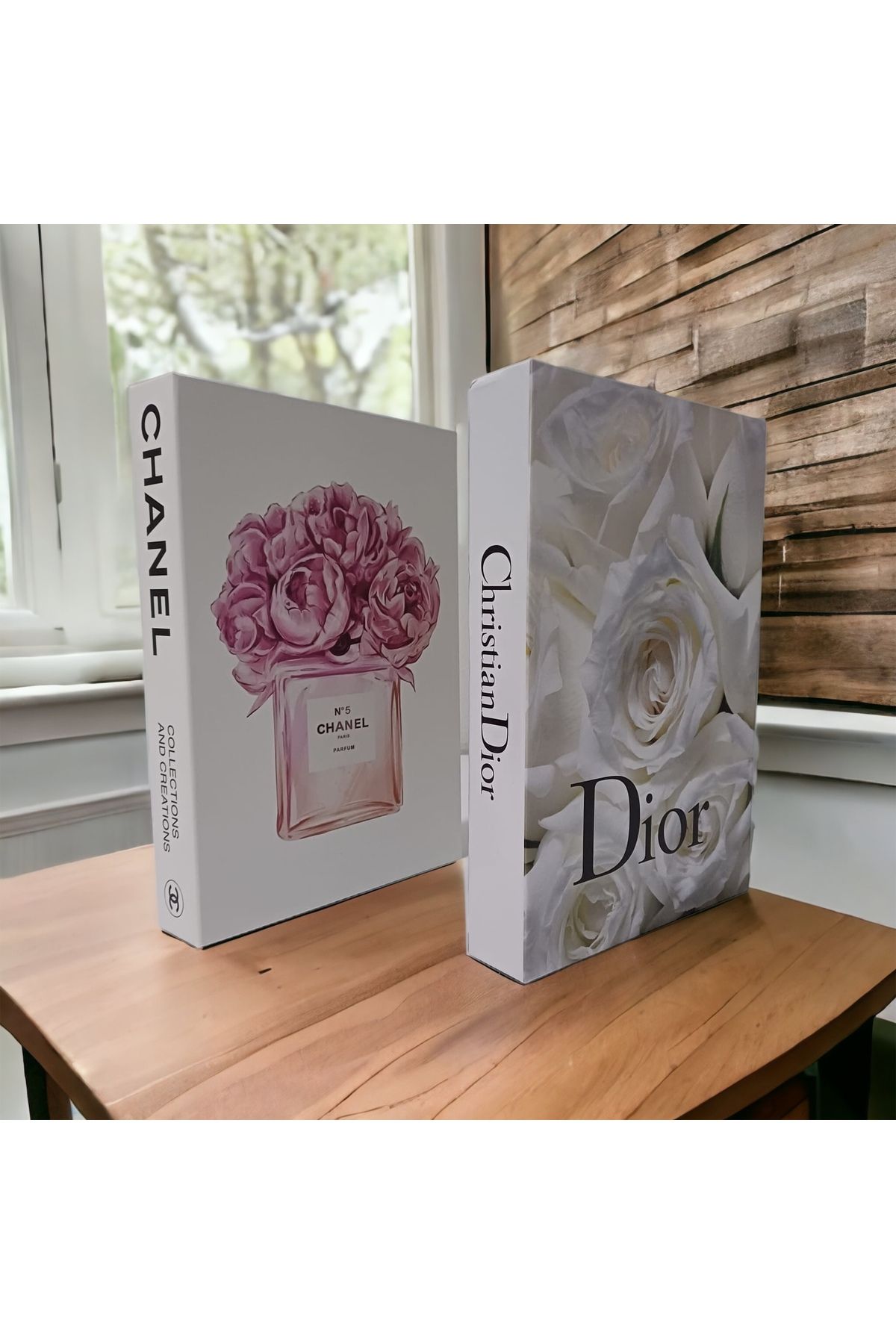 NARİBA Christian Dior & Chanel 2li dekoratif kutu set Kitap Kutu Set