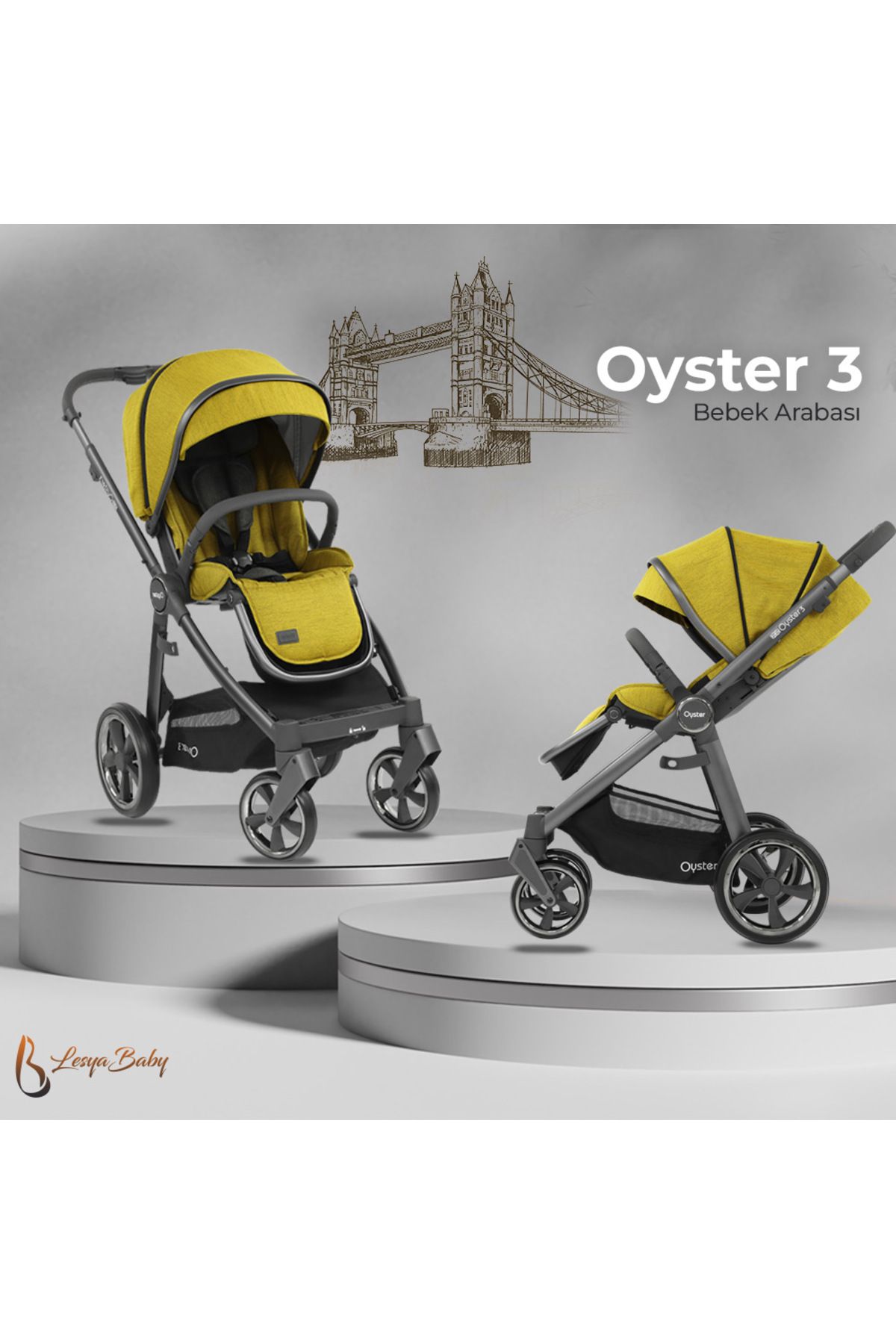 Oyster Oyster3 Bebek Arabası Mustard