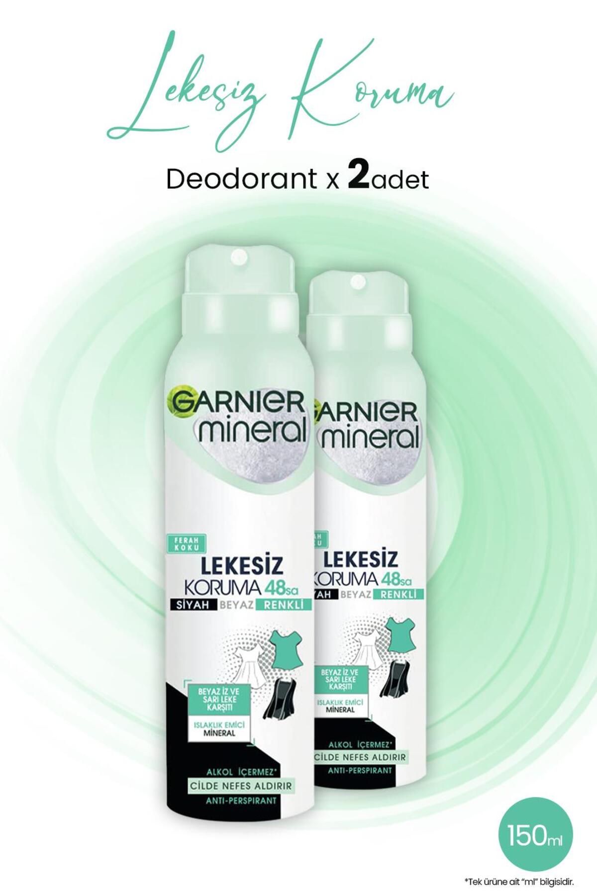 Garnier Mineral Lekesiz Koruma Ferah Sprey Deodorant 150 ml X 2 Adet