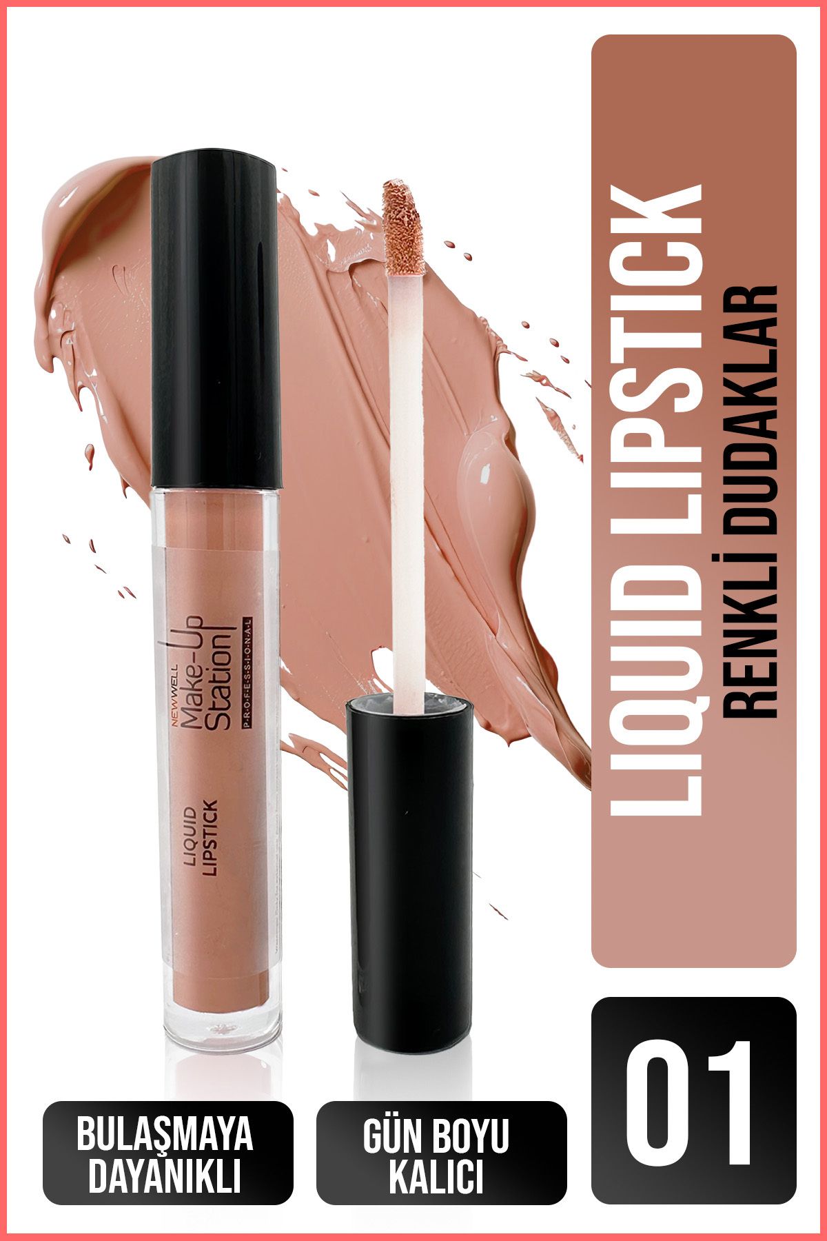New Well Make Up Station Liquid Lipstick 01