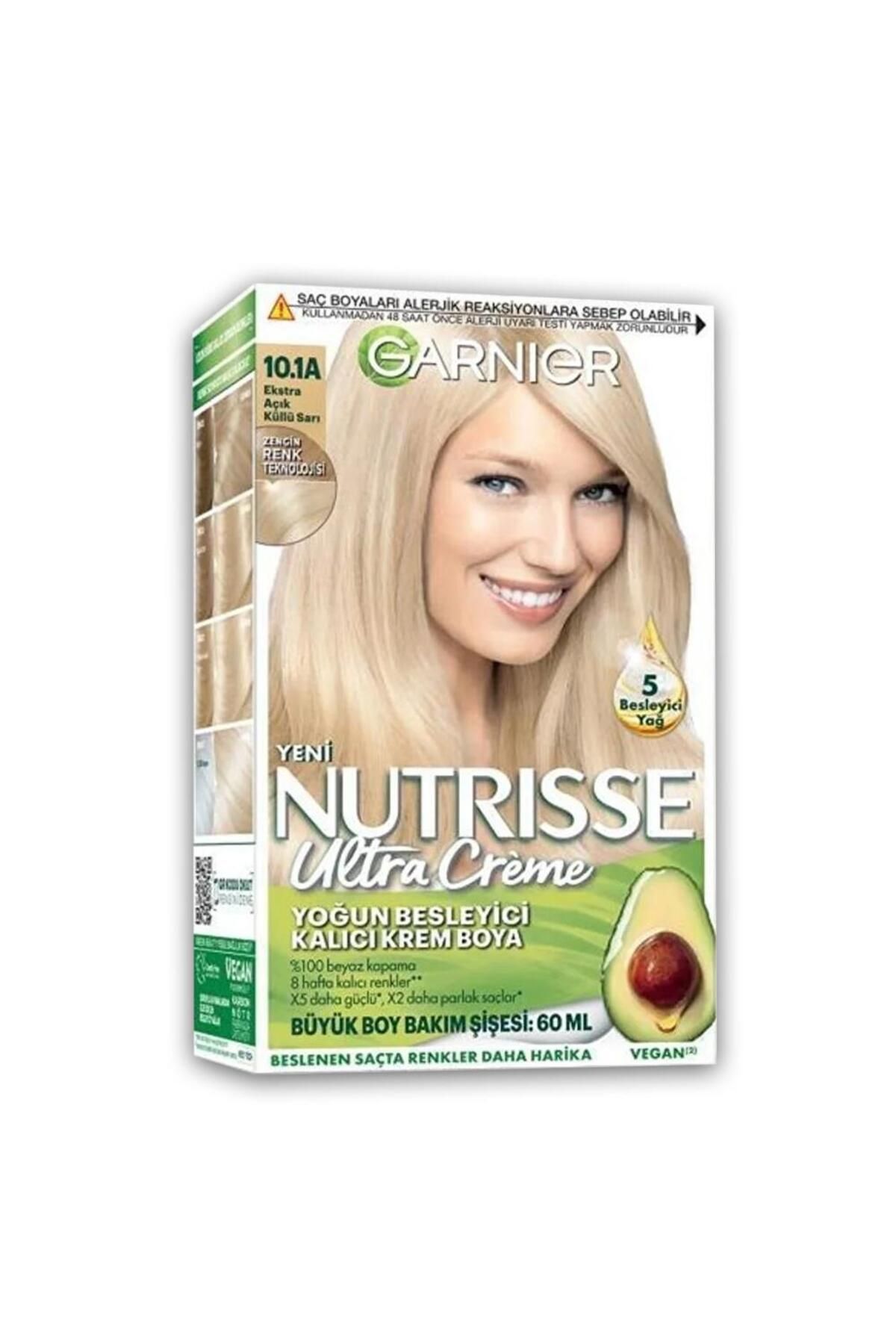 Garnier Nutrisse Yoğun Besleyici Kalıcı Krem Saç Boyası 10.1a Ekstra Açık Küllü Sarı