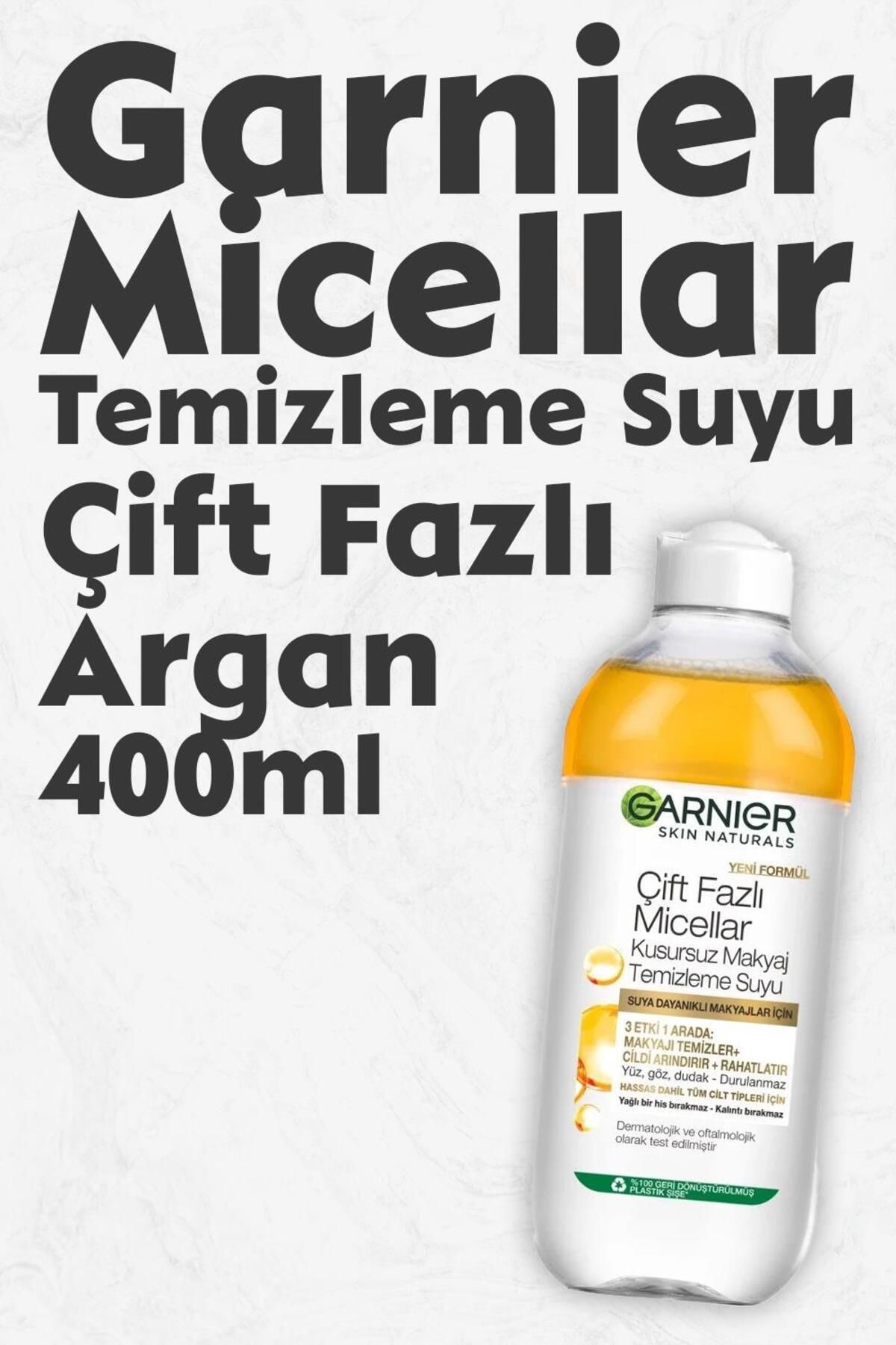 Garnier Micellar Temizleme Suyu Çift Fazlı Argan 400 ml