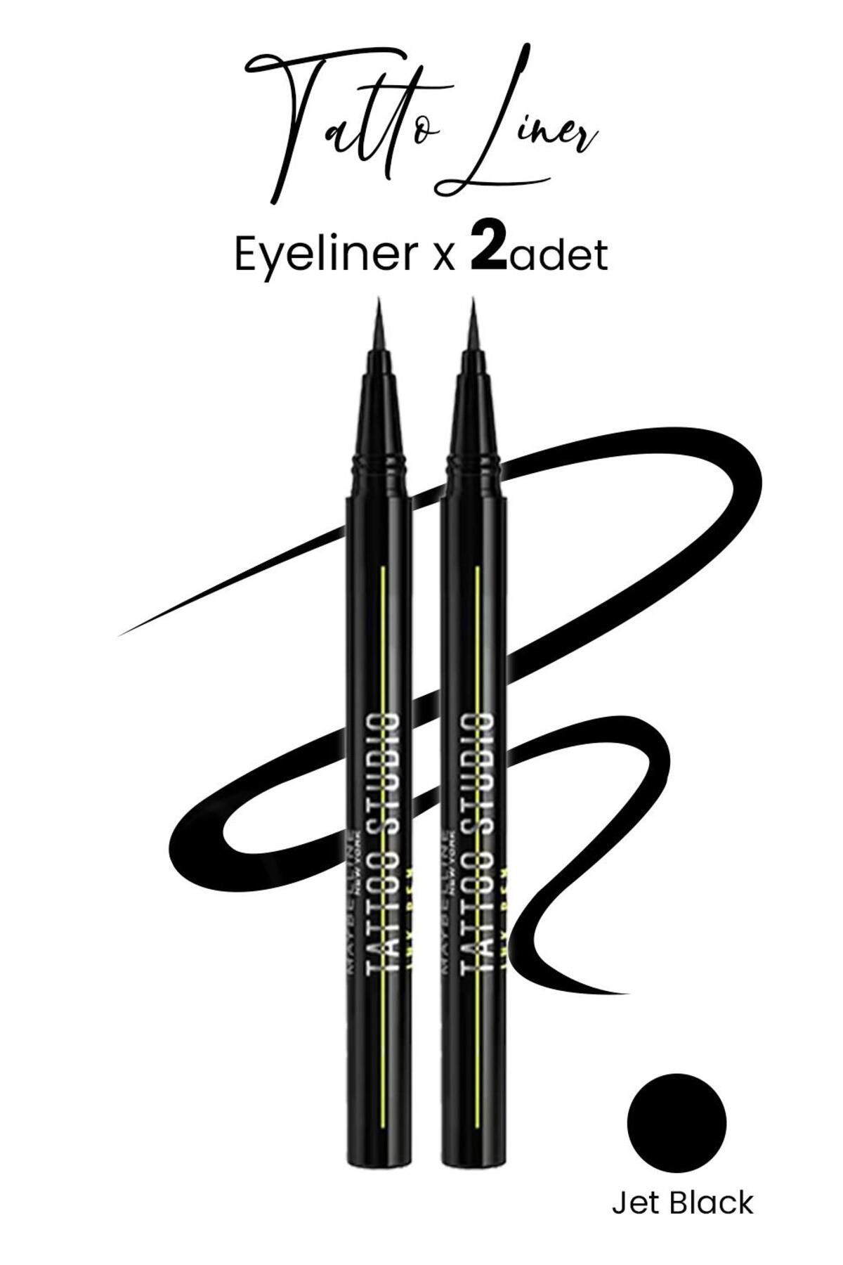Maybelline New York Maybelline Tattoo Liner Ink Pen Eyeliner - Jet Black X 2 Adet