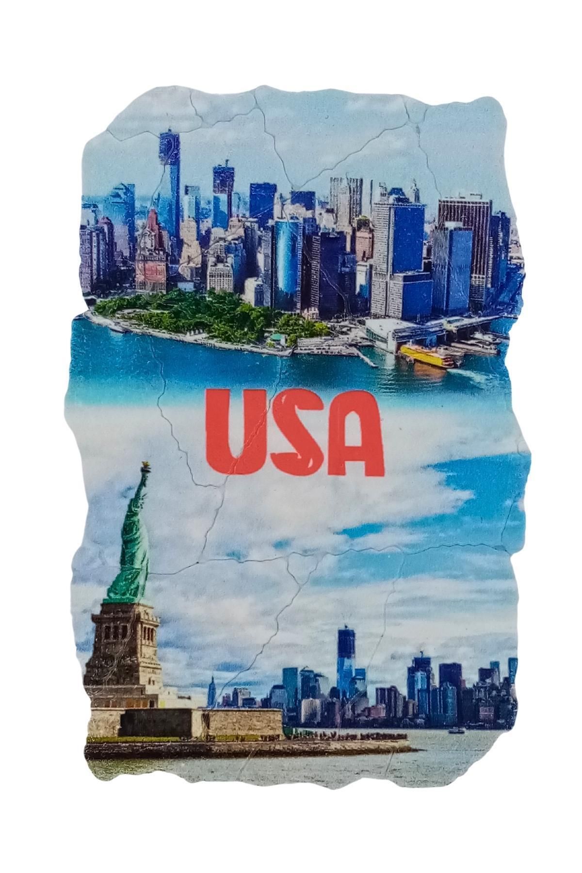 Dünyadan Hediyeler Amerika Birleşik Devletleri Temalı Fresco Magnet