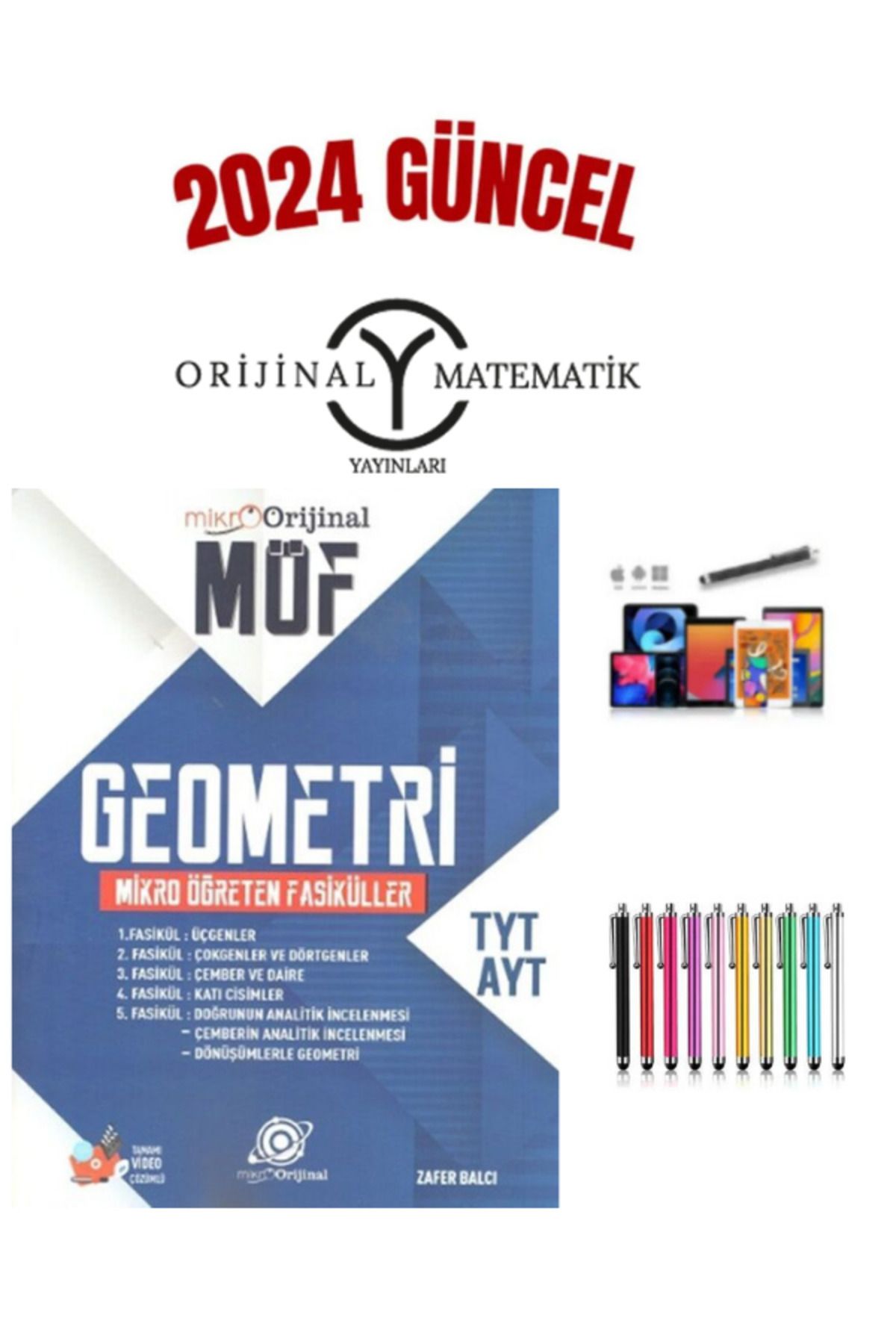 Orjinal 2024 Mikro Orijinal Tyt-Ayt Geometri Möf Mikro Öğreten Konu Anlatımlı Fasikül+Kalem+Kalemlik