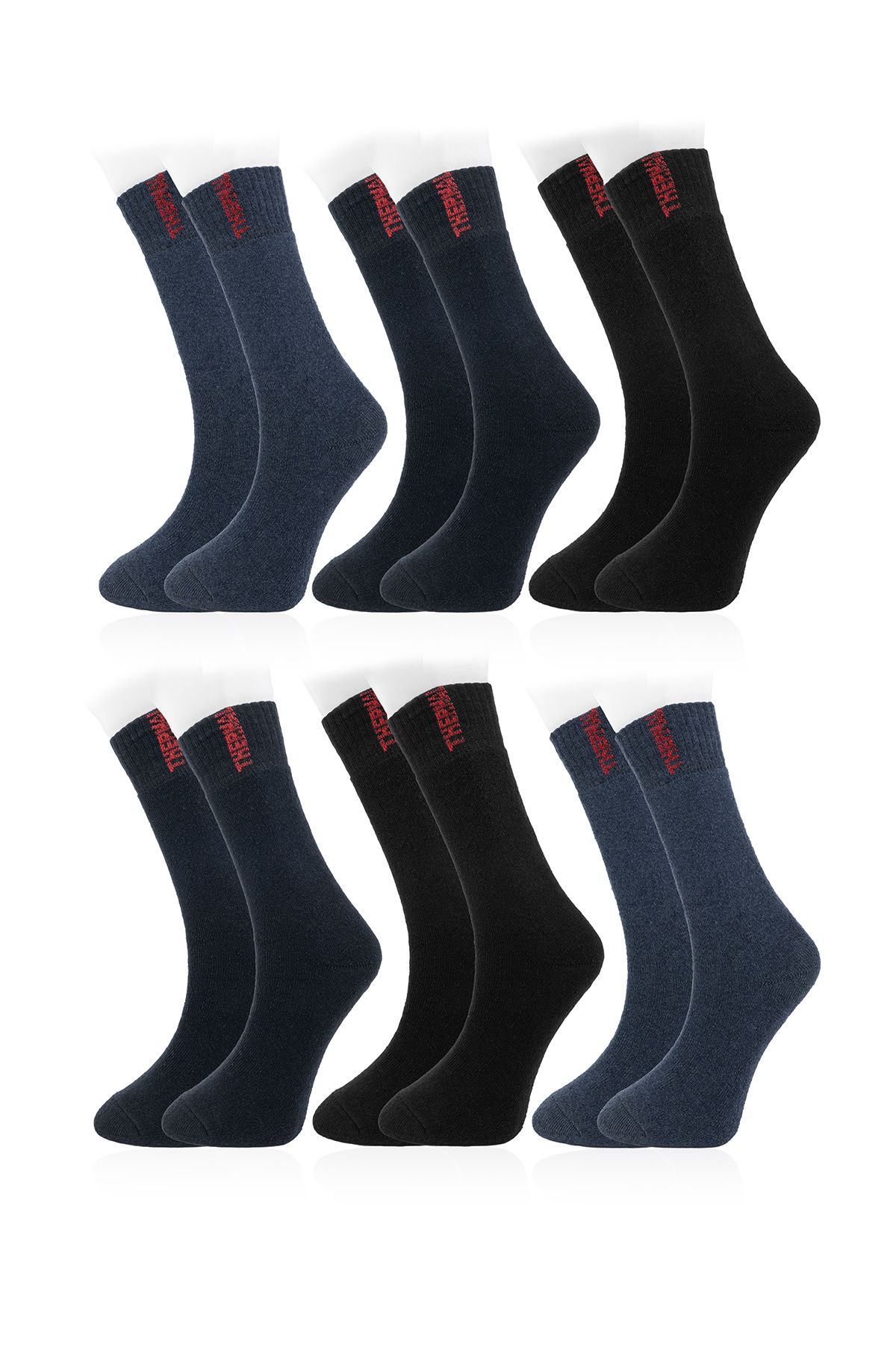 Line Smart 6'lı Kadın Karışık Renk Termal Yüksek Kaliteli Yumuşak Dayanıklı Soket Çorap