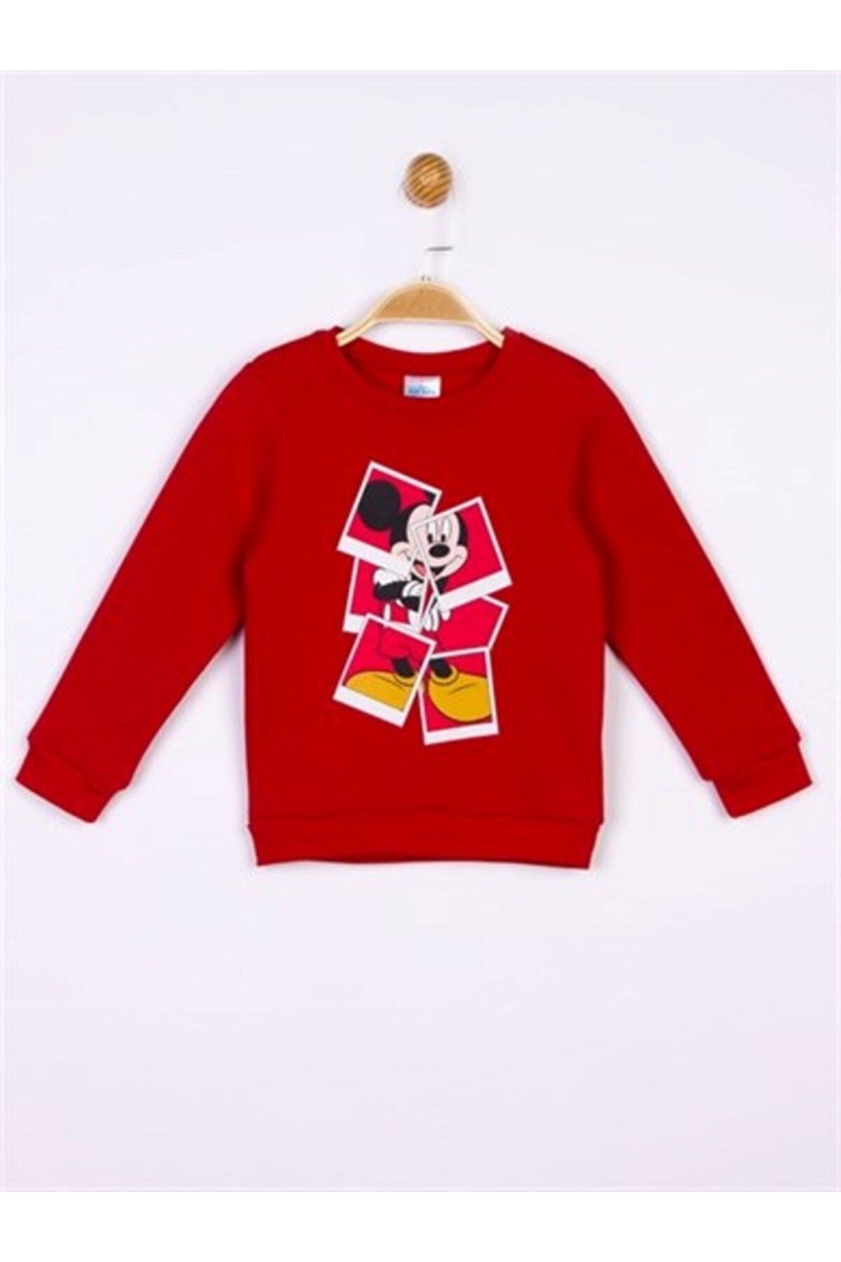 Mickey Mouse Erkek Çocuk Kırmızı Sweatshirt