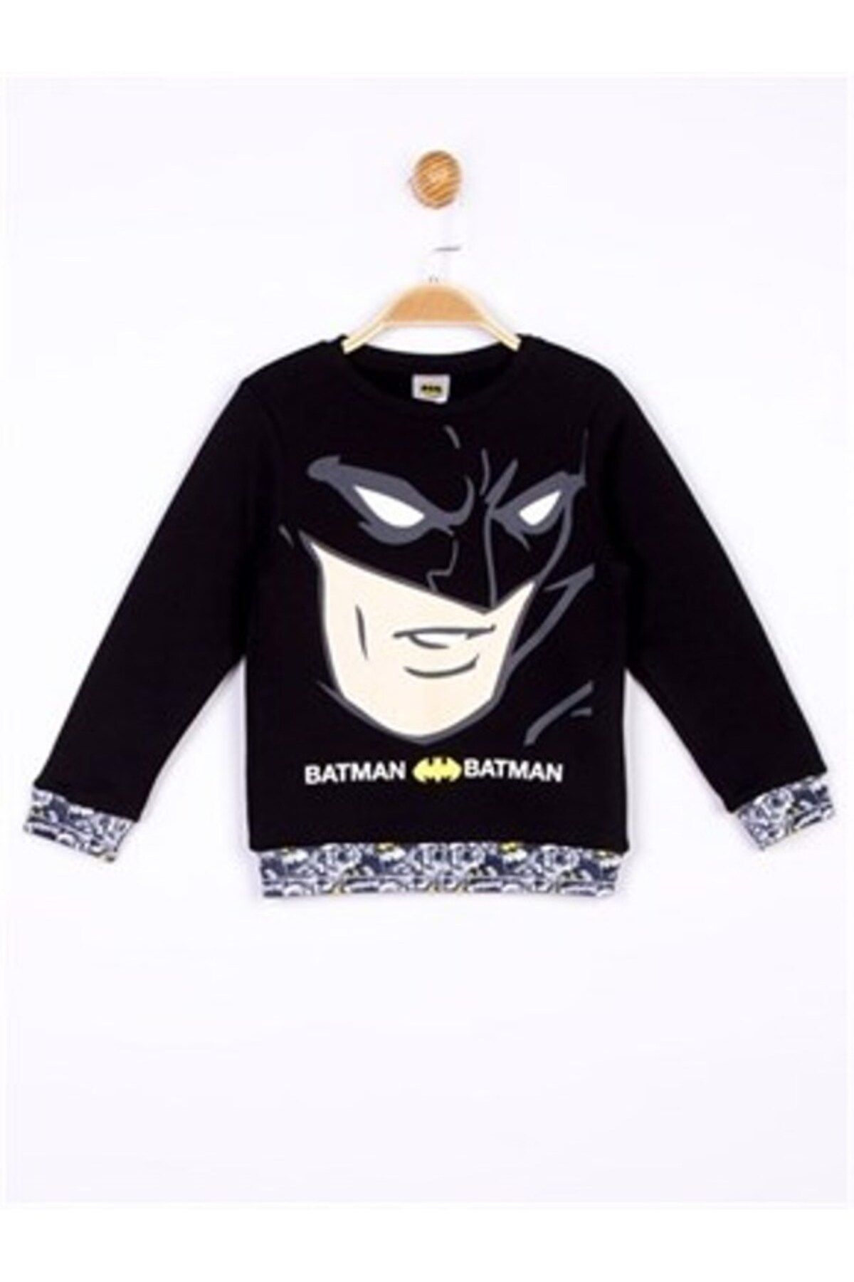 Batman Erkek Çocuk Siyah Sweatshirt