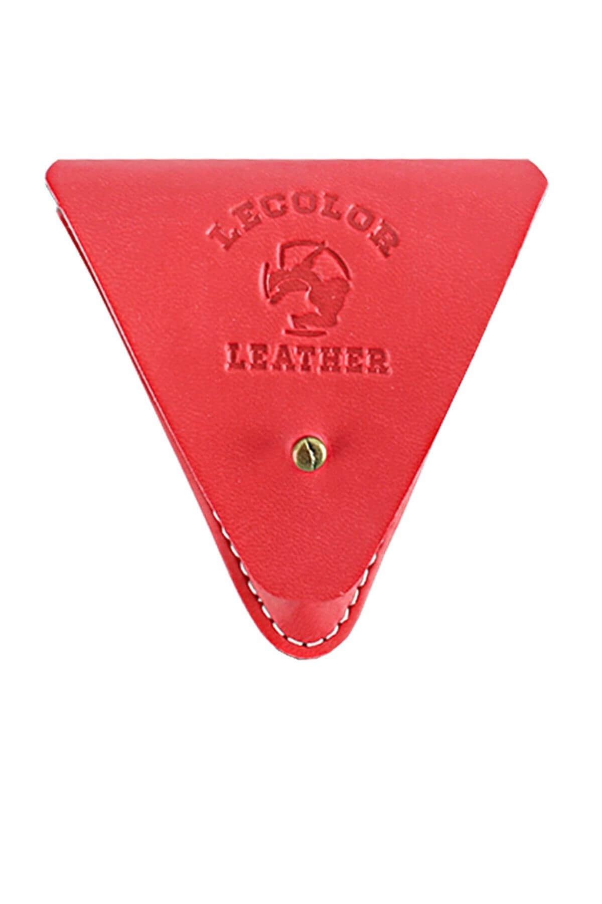Le Color Leather Coin Case - Vegan Kulaklık / Bozuk Paralık Kabı Kırmızı