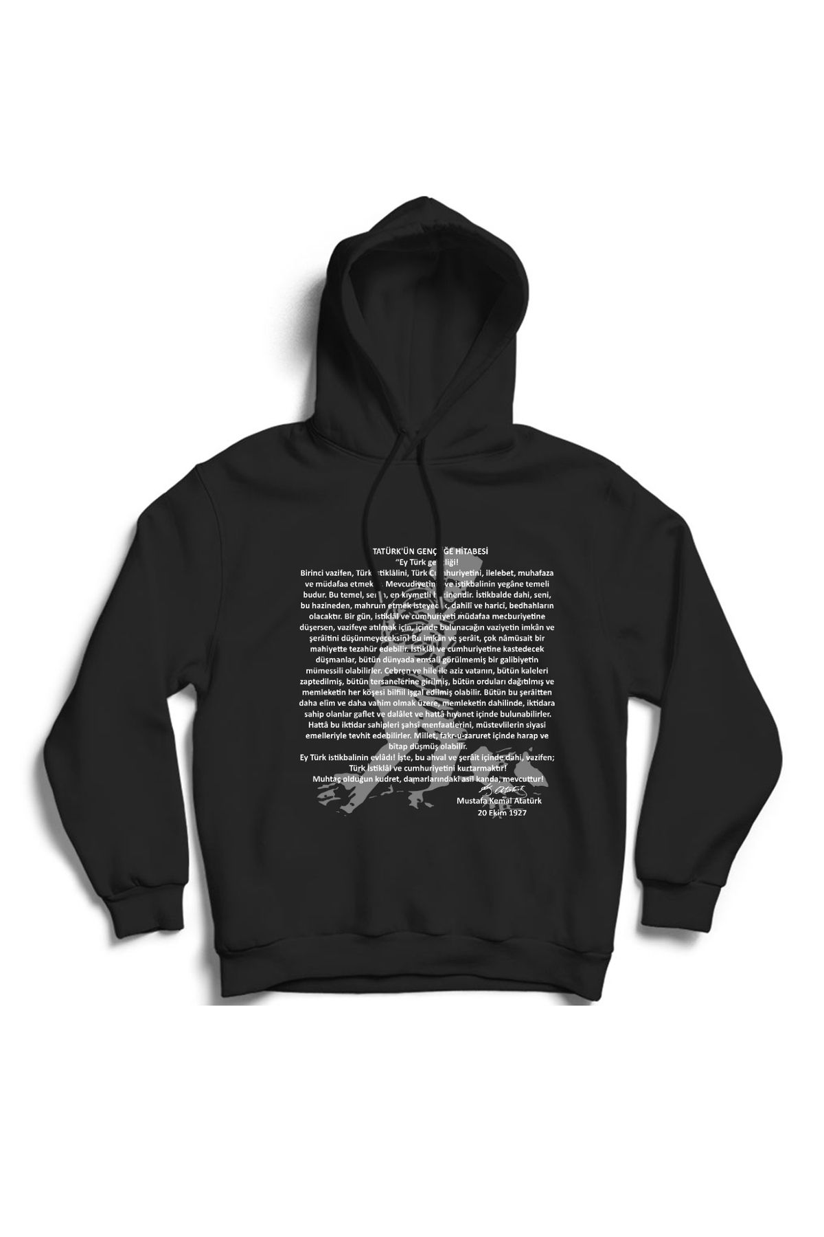 The Fame Gazi Mustafa Kemal Atatürk, Gençliğe Hitabe Kapüşonlu Sweatshirt Hoodie