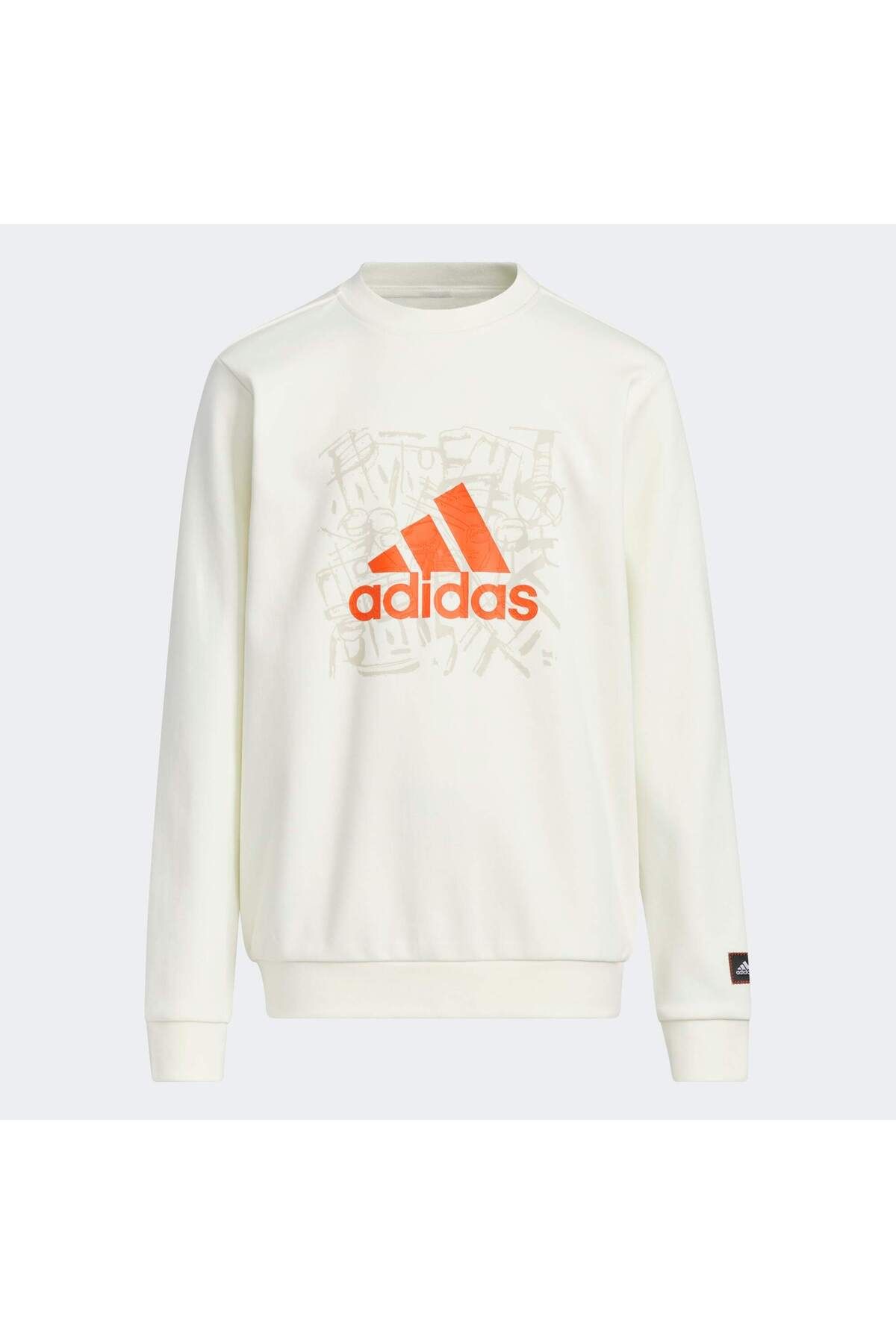 adidas Knit Crew Çocuk Beyaz Sweatshirt (HZ0218)