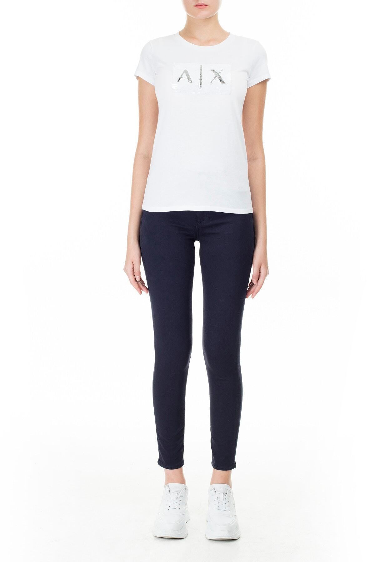 Armani Exchange Kadın Lacivert Super Skinny Jeans Kot Pantolon