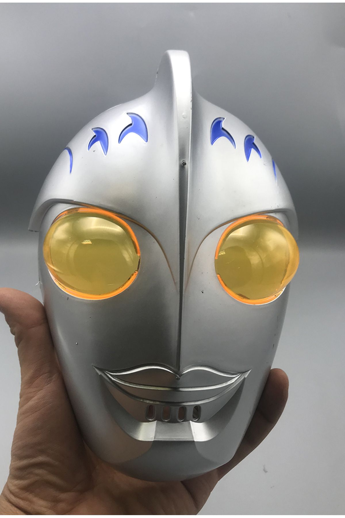 ithalnet Cadılar Bayramı Pörtlek Göz Camlı Uzaylı Maskesi - Robot Maskesi 24x16 cm