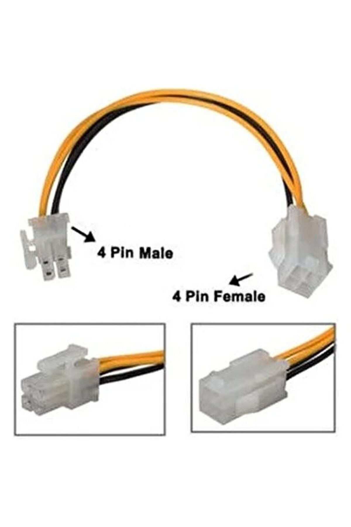 KEEPRO 4 pin power uzatma kablosu 4 pin dişi erkek kablo 4 pin cpu uzatma kablosu 20 cm