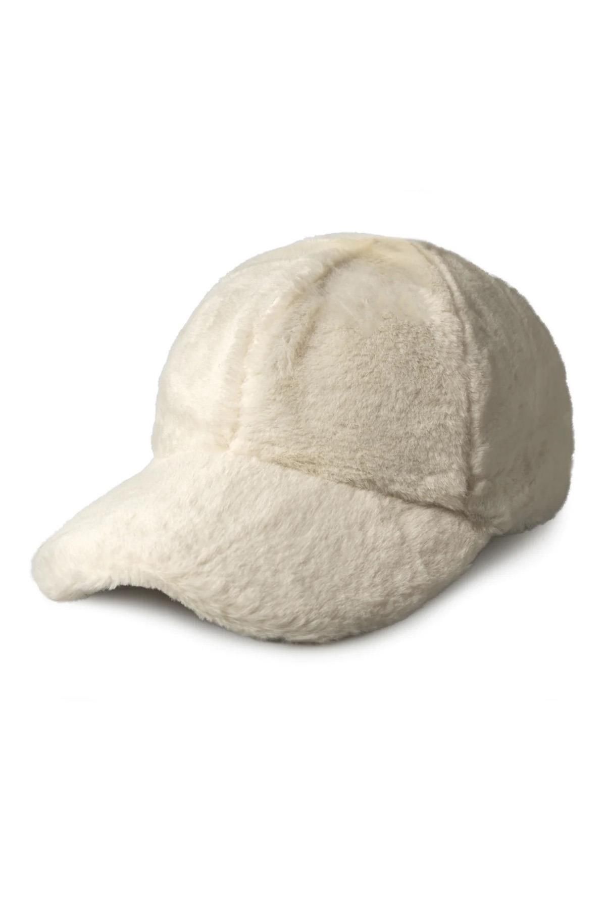 BAHELS Trend Bej Peluş Cap Şapka