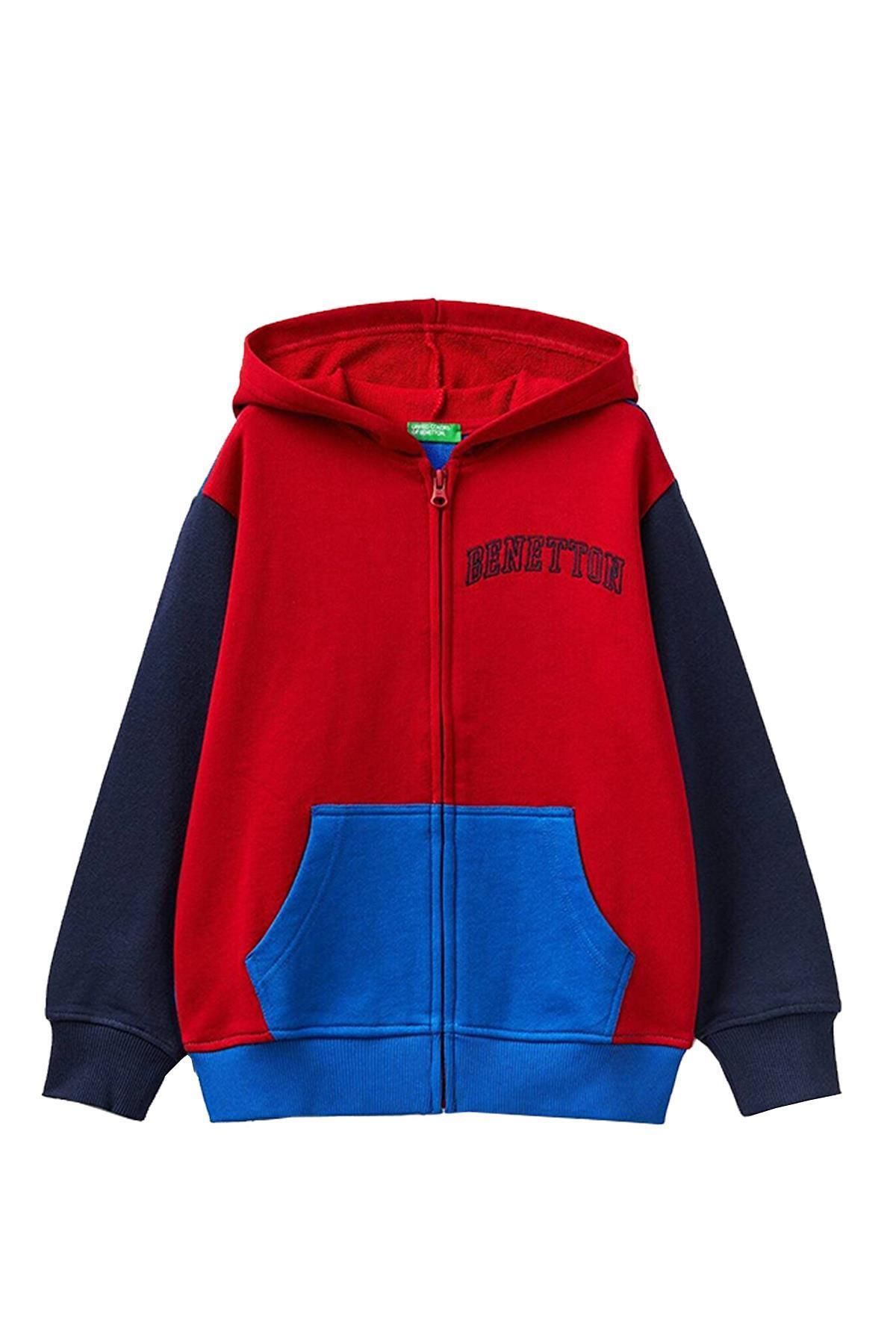 United Colors of Benetton Çocuk Kapüşonlu Sweatshirt 3j68c502j
