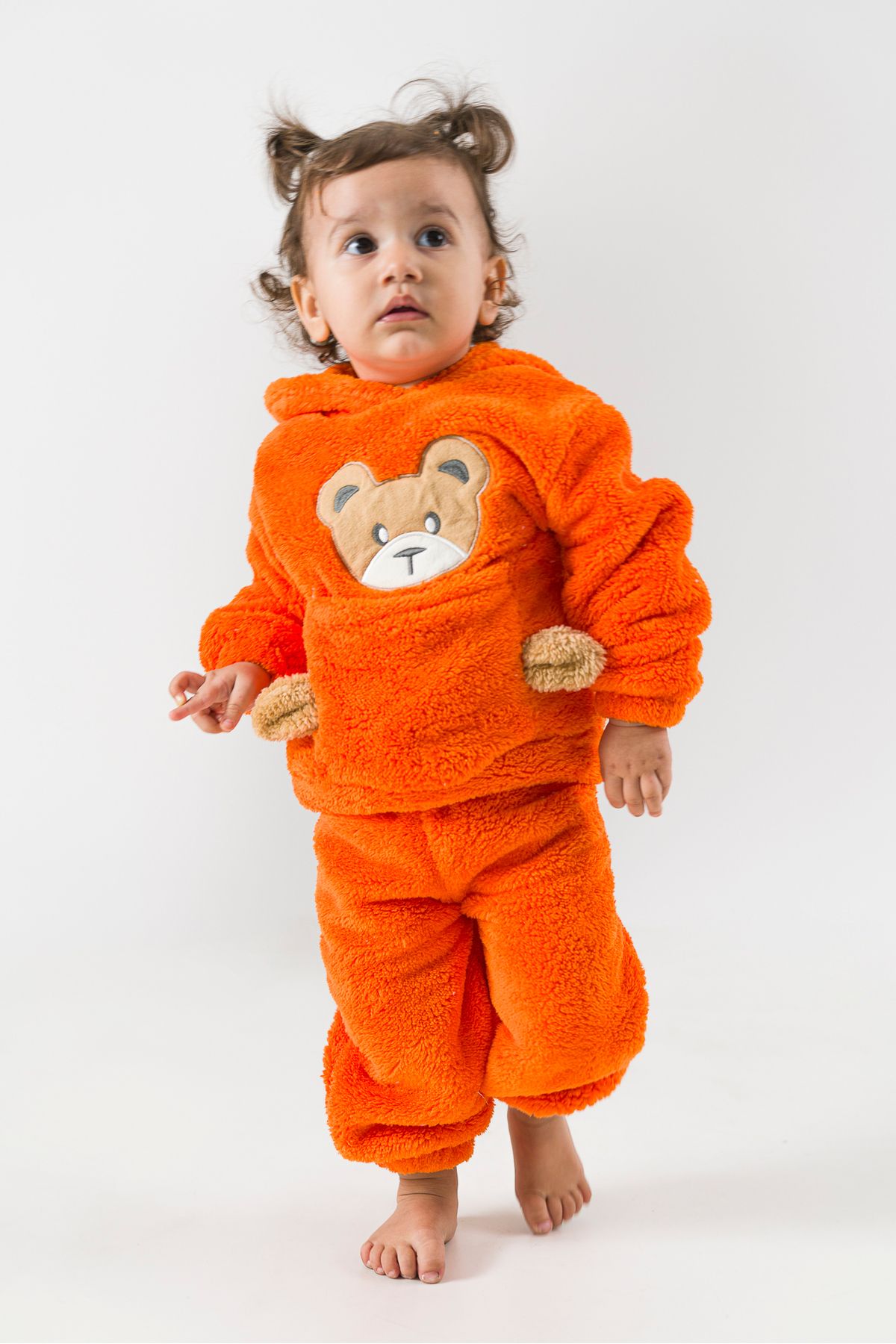 Baby Animals Welsoft Peluş Unisex Kışlık Bebek Takımları Çocuk Giyim Bebek Kıyafeti Çocuk Kostümü