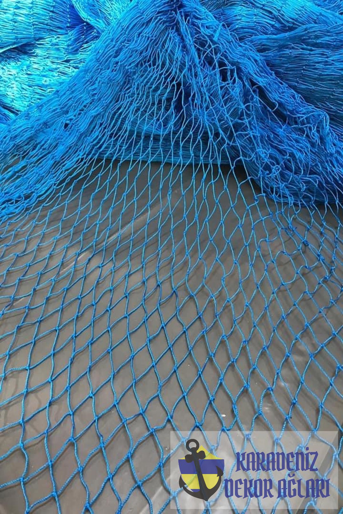 Karadeniz Dekor Ağları Dekoratif Balık Ağı Saks Mavi 2,5 X 2,5