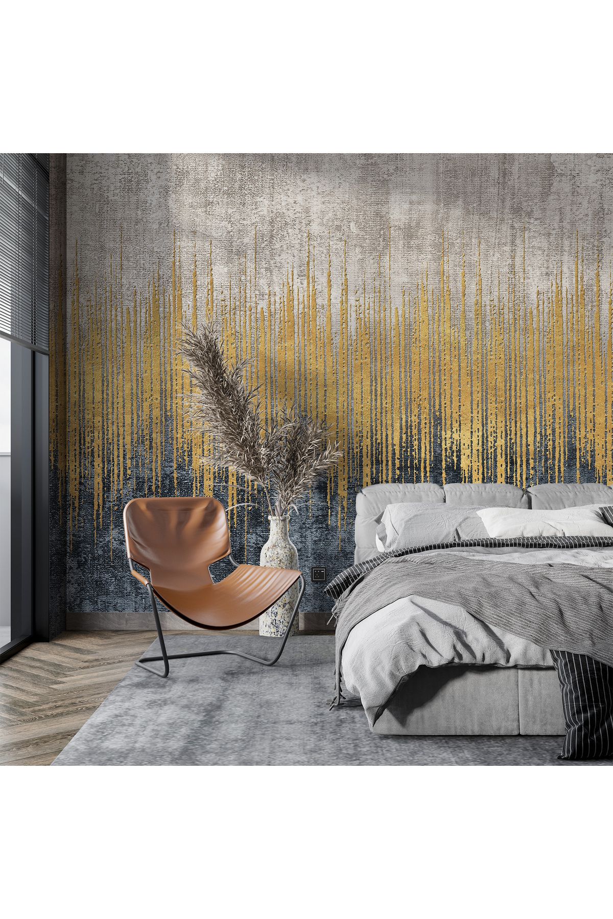 Plustablo Modern Altın Rengi Duvar Kağıdı, Soyut Salon için Duvar Kağıdı, Gökyüzü Ofis için Trend Duvar Kağıdı