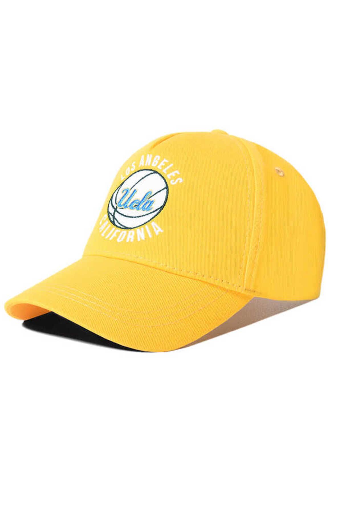 Ucla Jamul Sarı Baseball Cap Nakışlı Şapka