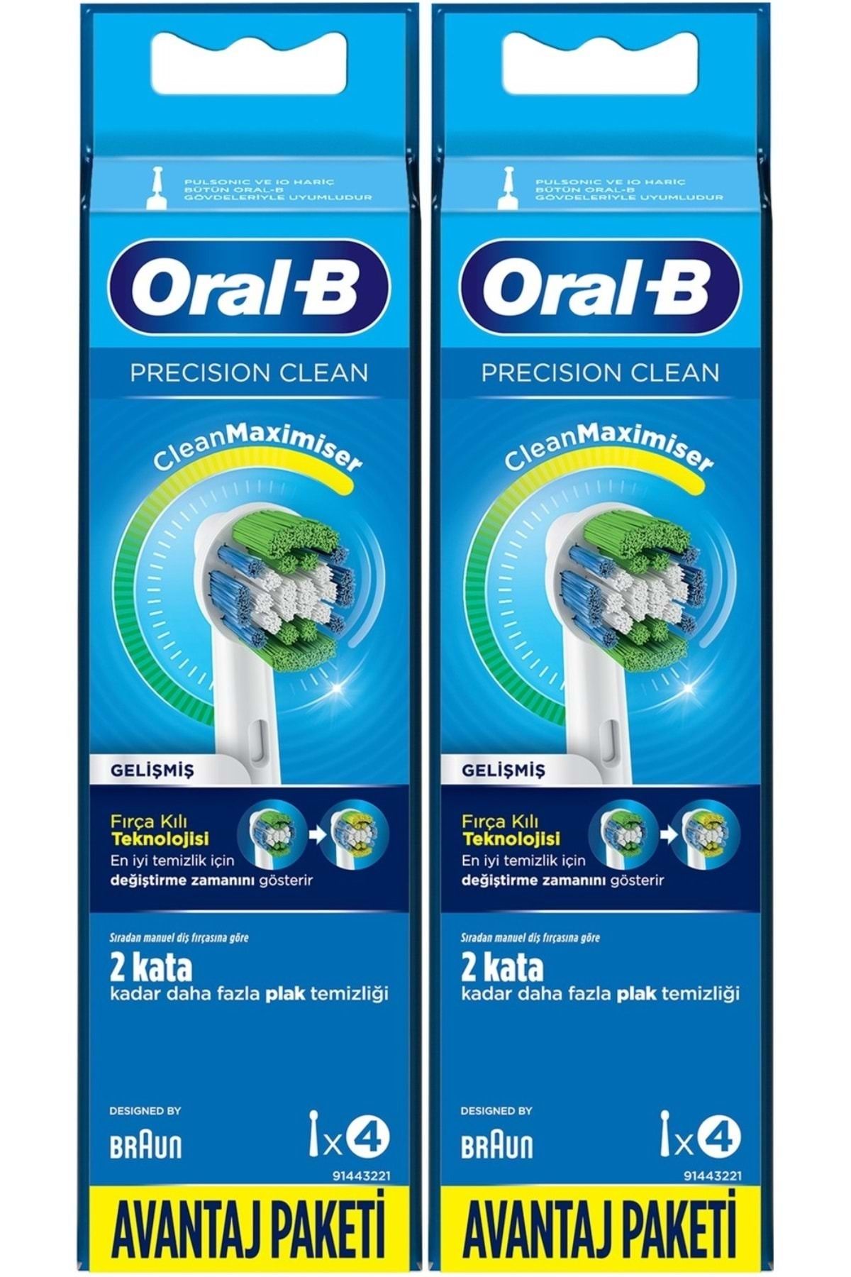 Oral-B Diş Fırçası Yedek Başlığı Precision Clean 8 Adet (2pk*4)
