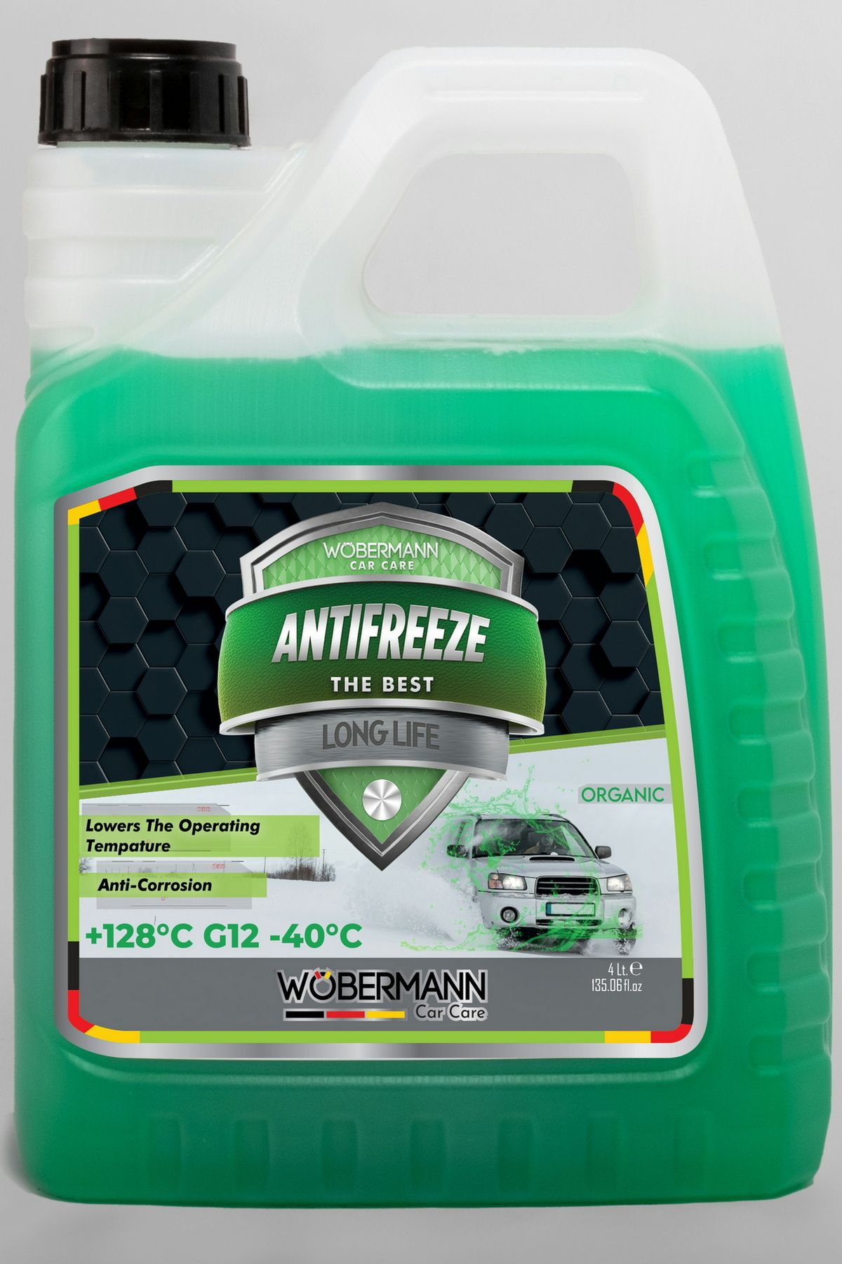 Wöbermann Yeşil Antifriz 4 Mevsim Organik G12 -40°C 4 Lt.