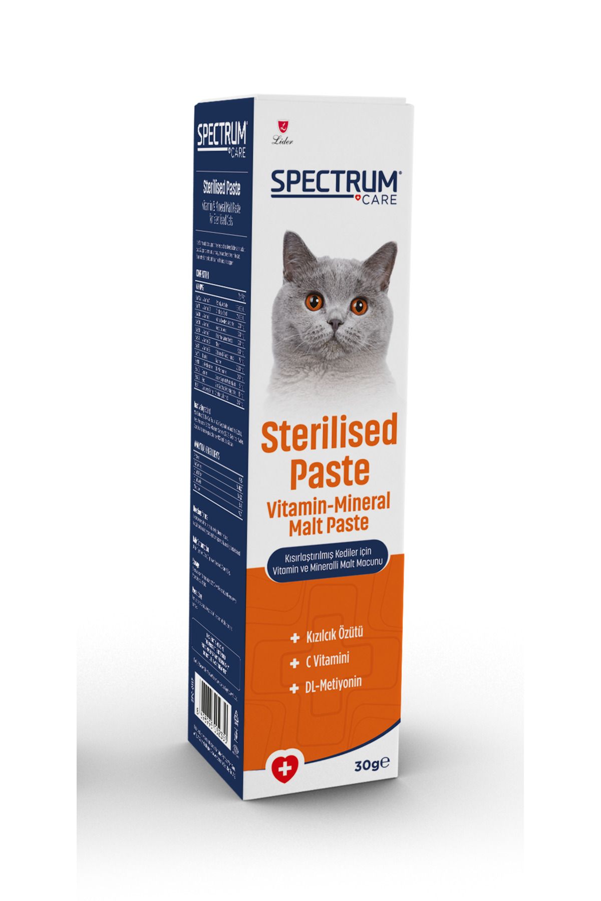 Spectrum Kısırlaştırılmış Kediler için Vitamin ve Mineralli Malt Macunu 30 gr