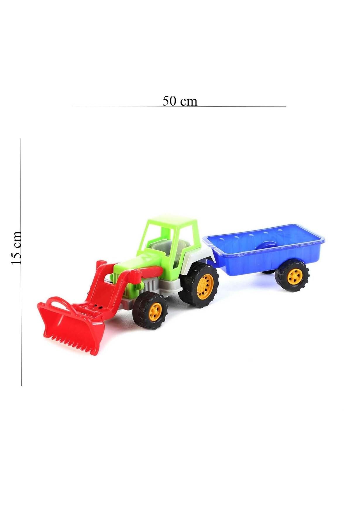 Uçar Oyuncak Ucar Kıd Kepcelı Romorklu Traktor(3b)